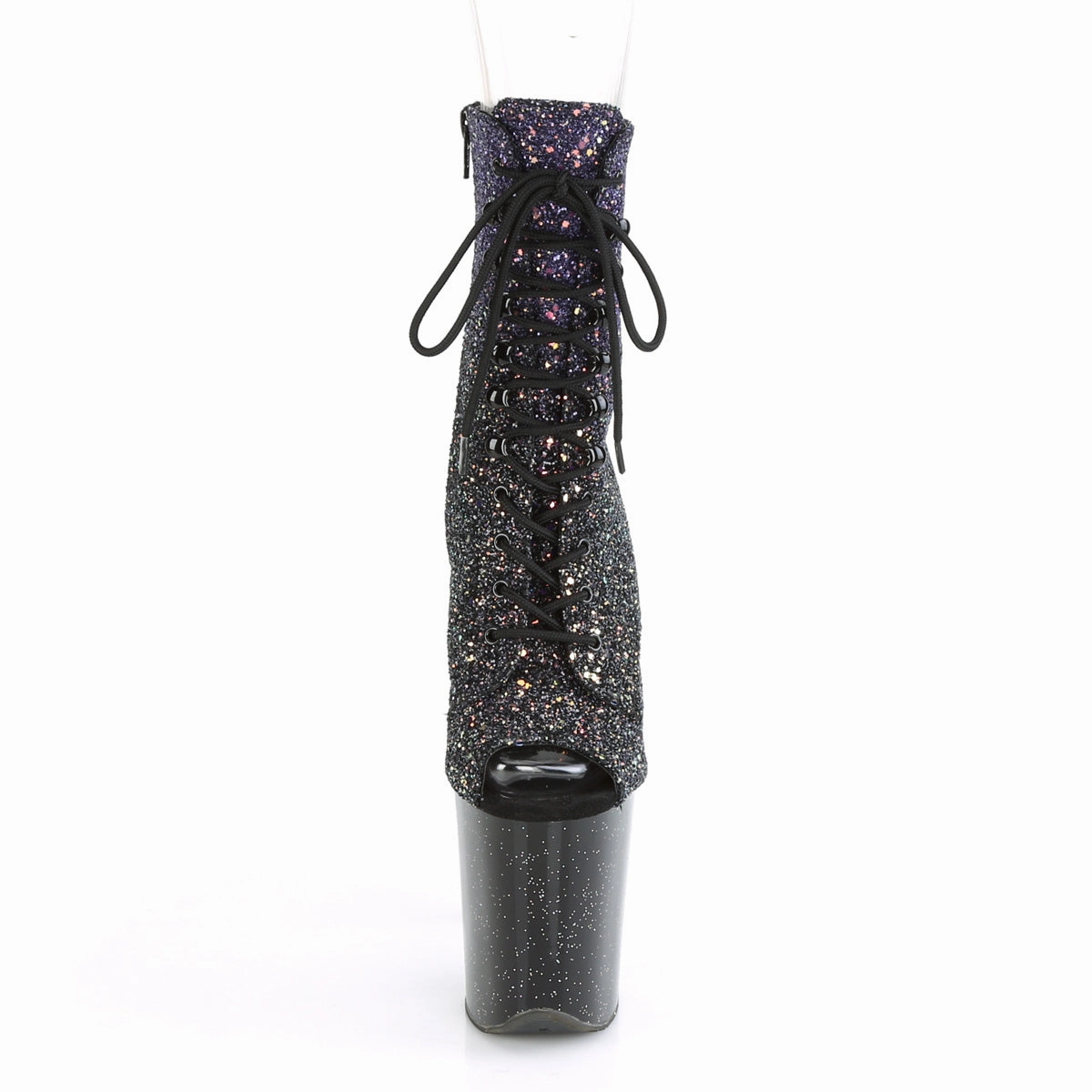 8 Inch Heel FLAMINGO-1021OMBG Purple Glitter