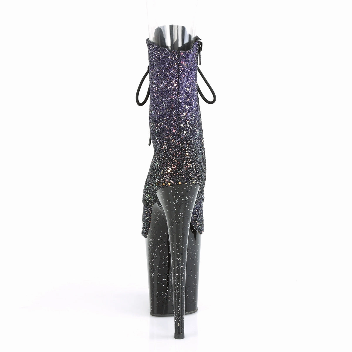 8 Inch Heel FLAMINGO-1021OMBG Purple Glitter