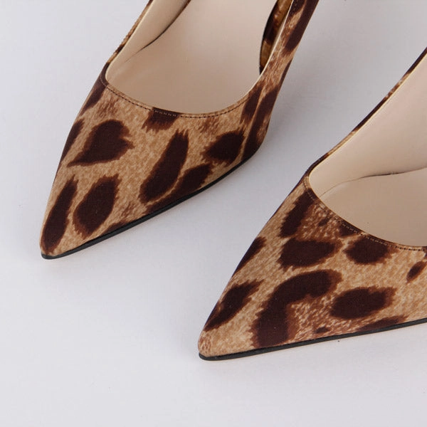 *LONDON HEEL - leopard, 8cm size UK 2.5