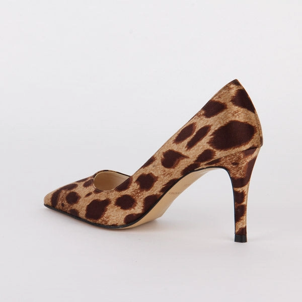 *LONDON HEEL - leopard, 8cm size UK 2.5