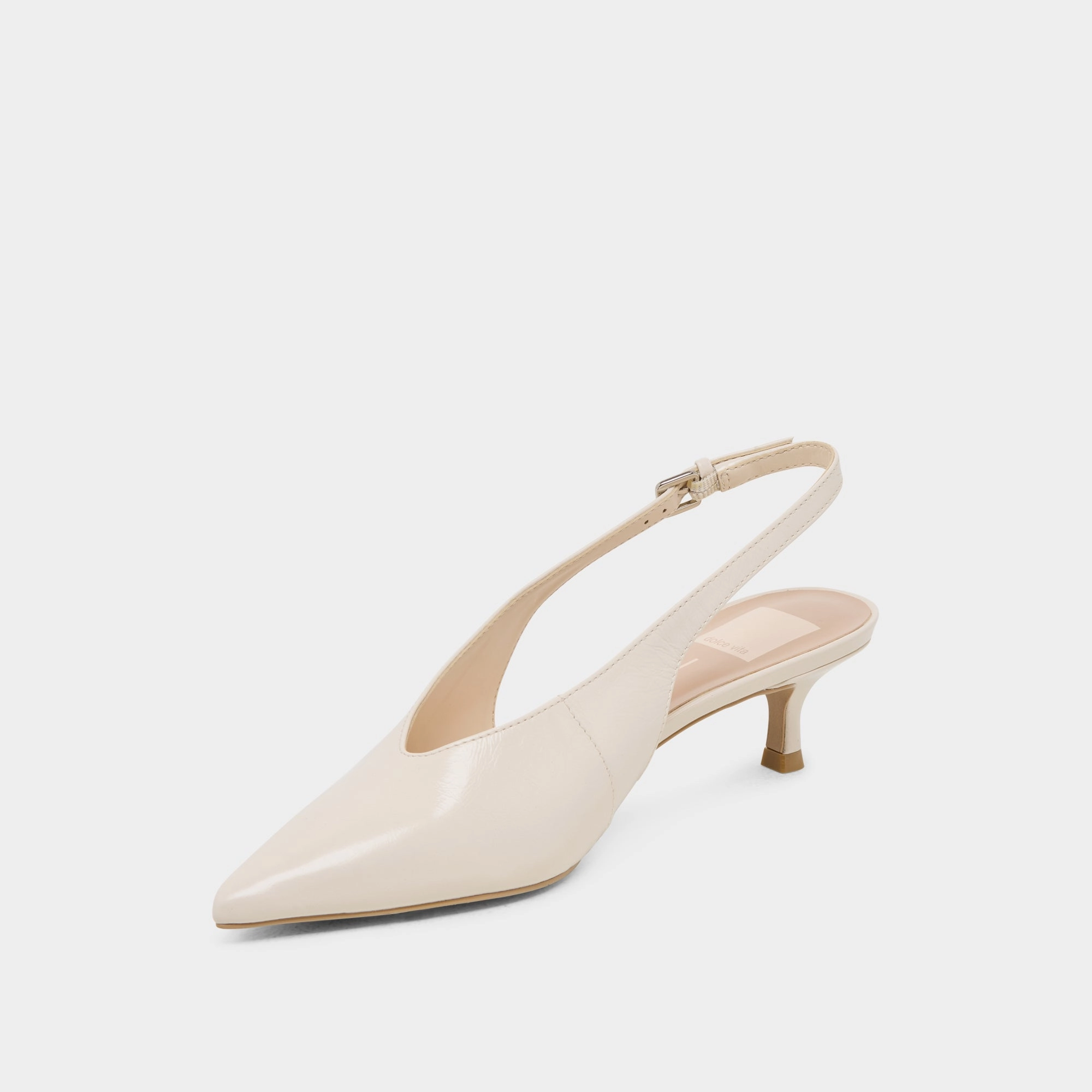 ALENNA HEELS BONE CRINKLE PATENT