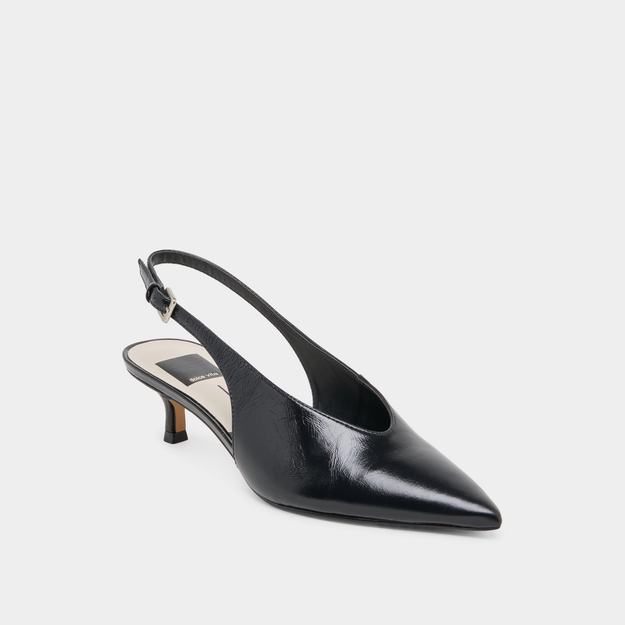ALENNA HEELS MIDNIGHT CRINKLE PATENT