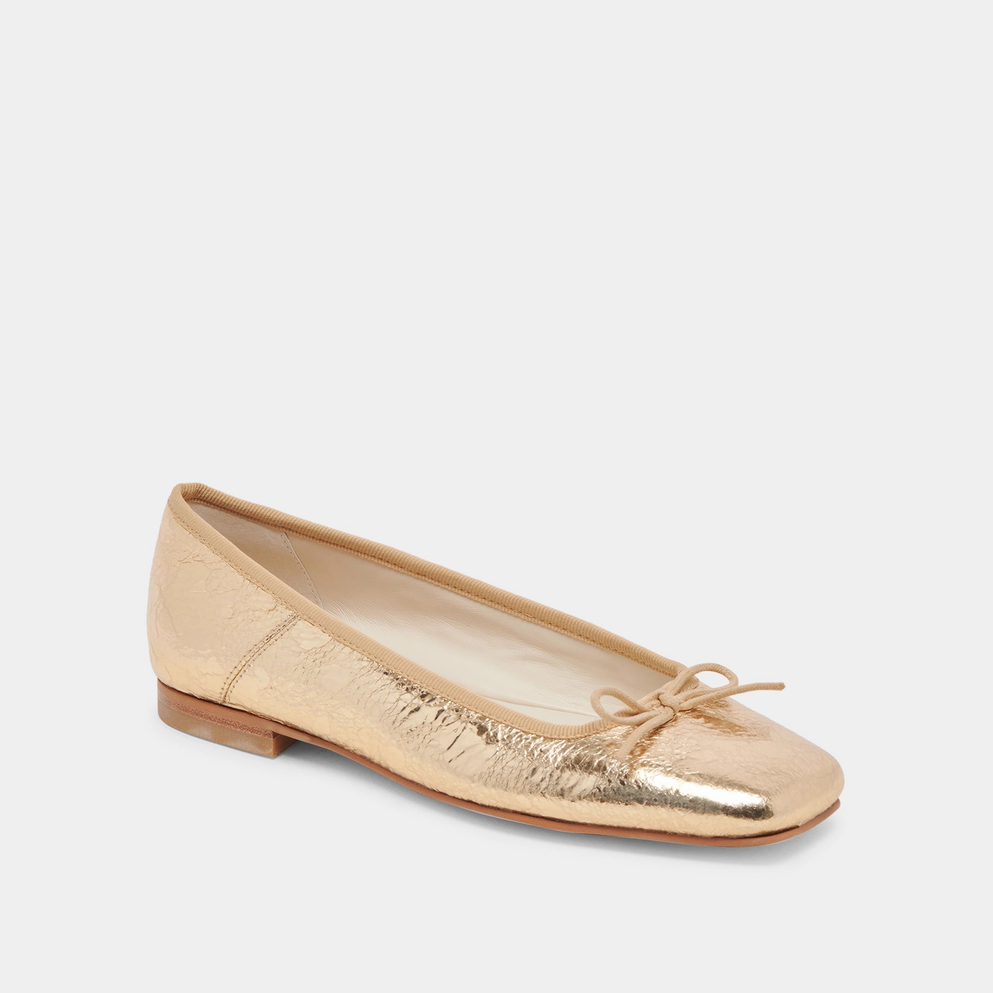 ANISA BALLET FLATS GOLD DISTRESSED LEATHER