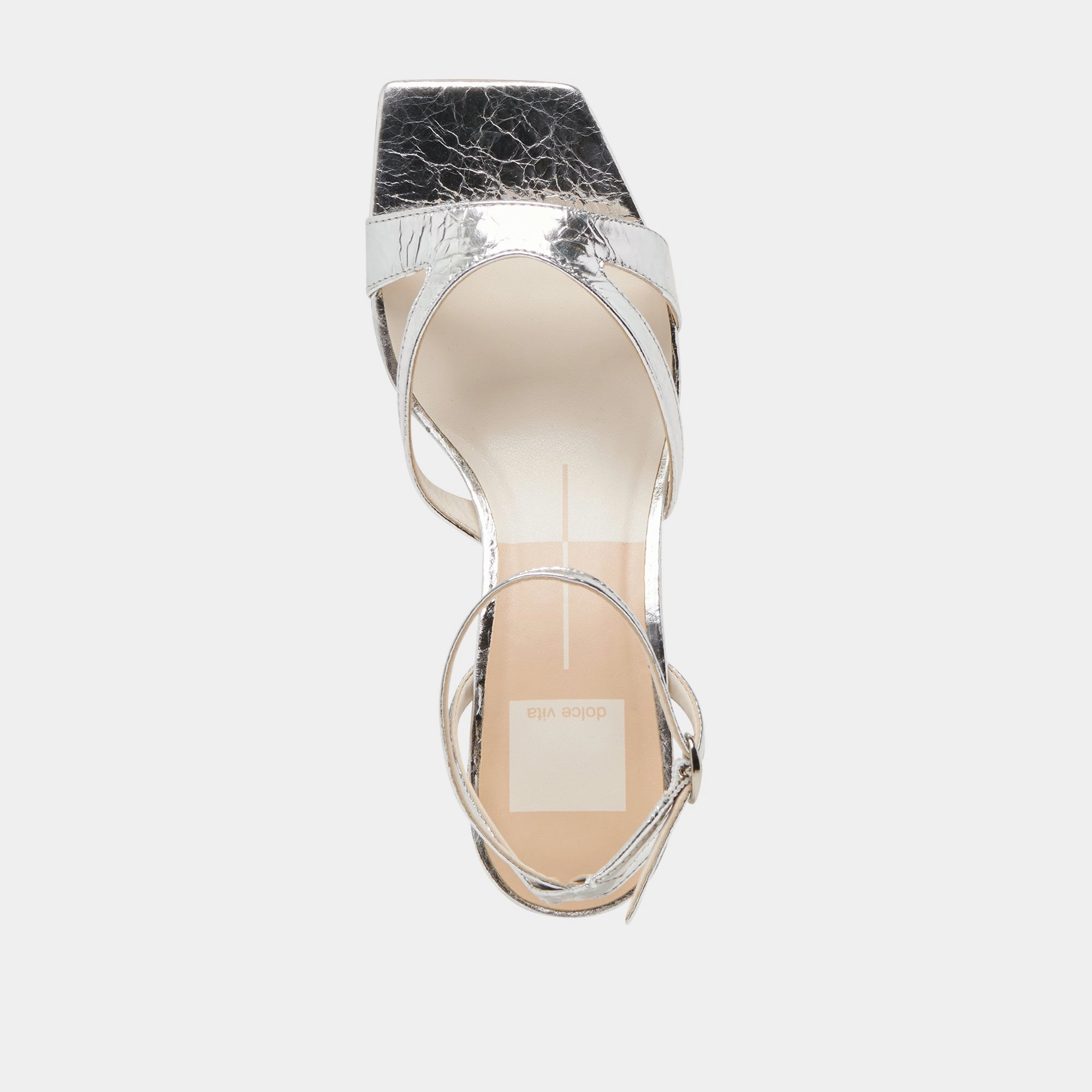 BECKI HEELS SILVER DISTRESSED LEATHER