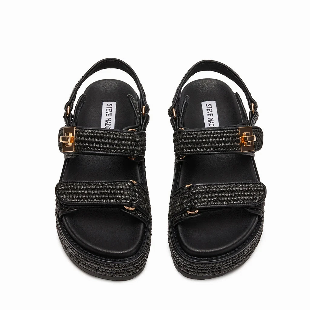 Bigmona Sandal BLK RAFFIA