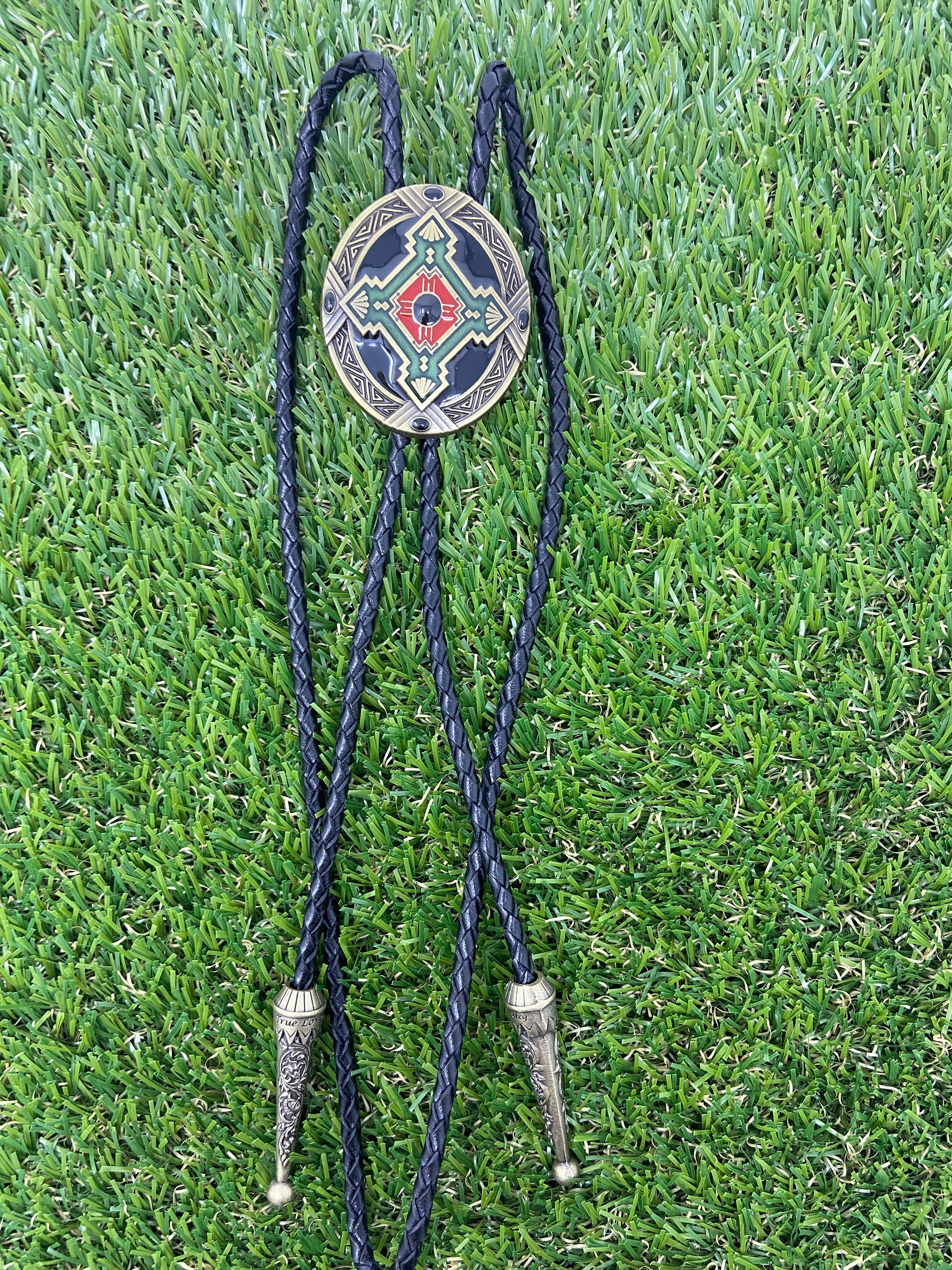Bolo Native American Cross WT059 Bronze