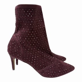 Boots Ankle Heels By Charles David In Purple, Size:10