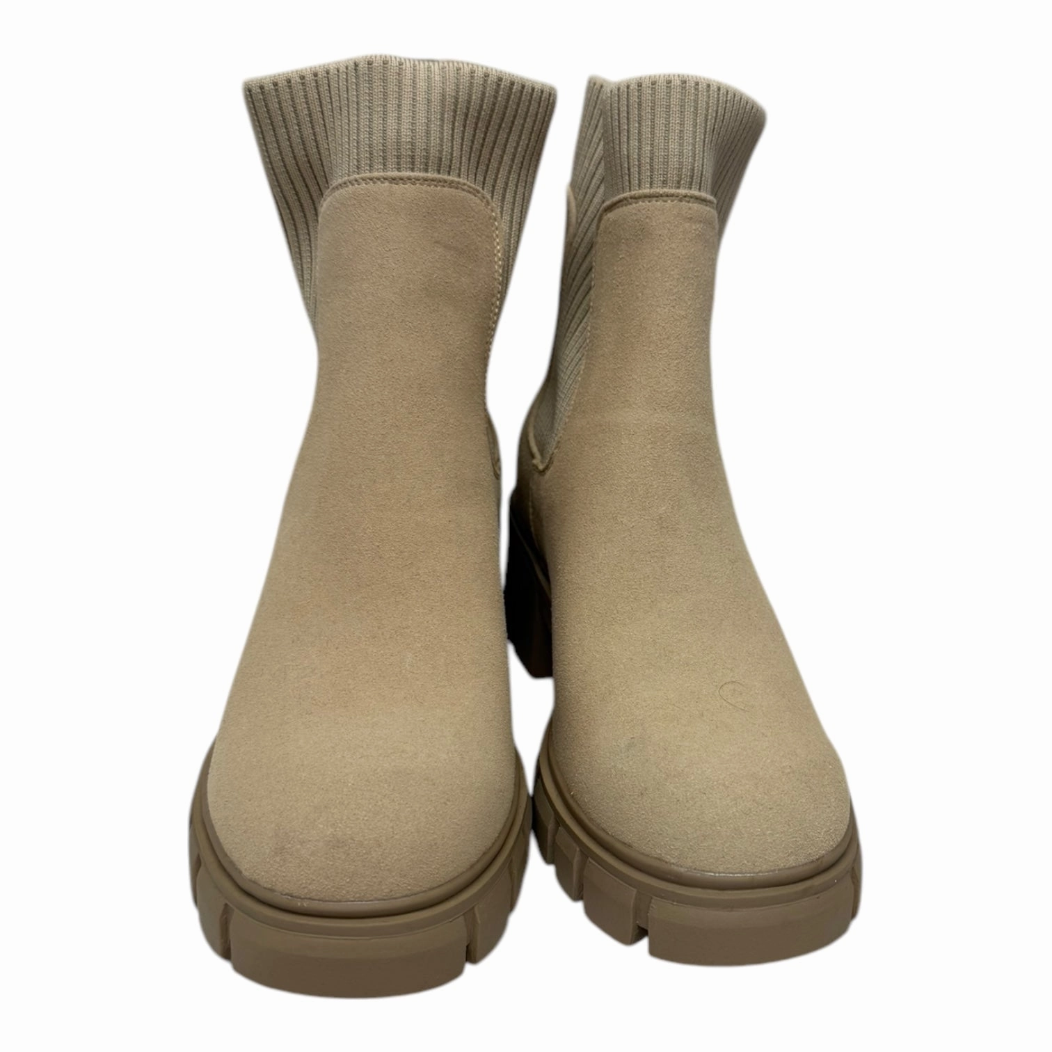 Boots Ankle Heels By Cme In Tan, Size:8