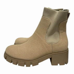 Boots Ankle Heels By Cme In Tan, Size:8