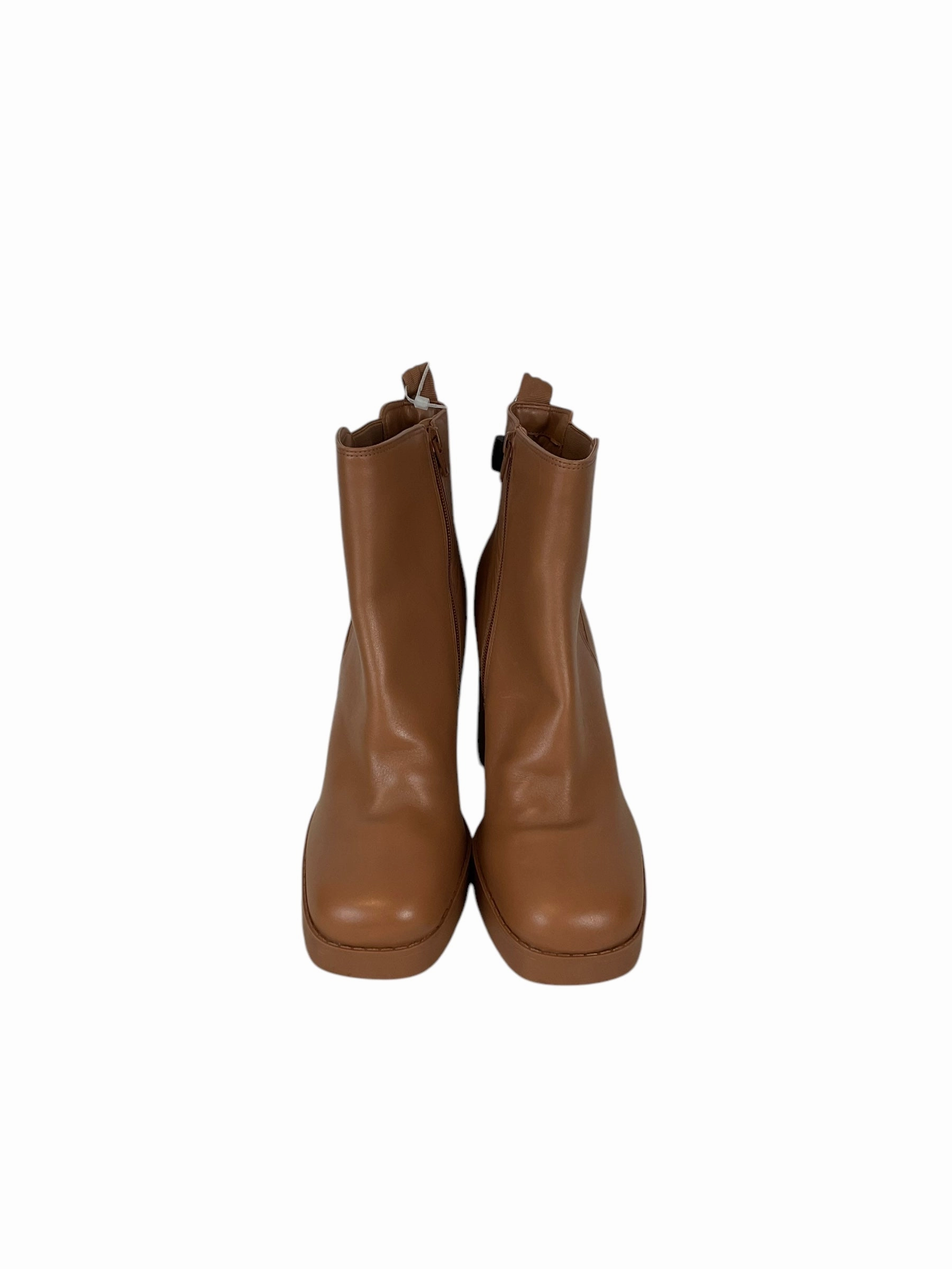 Boots Ankle Heels By Gianni Bini In Tan, Size: 9.5
