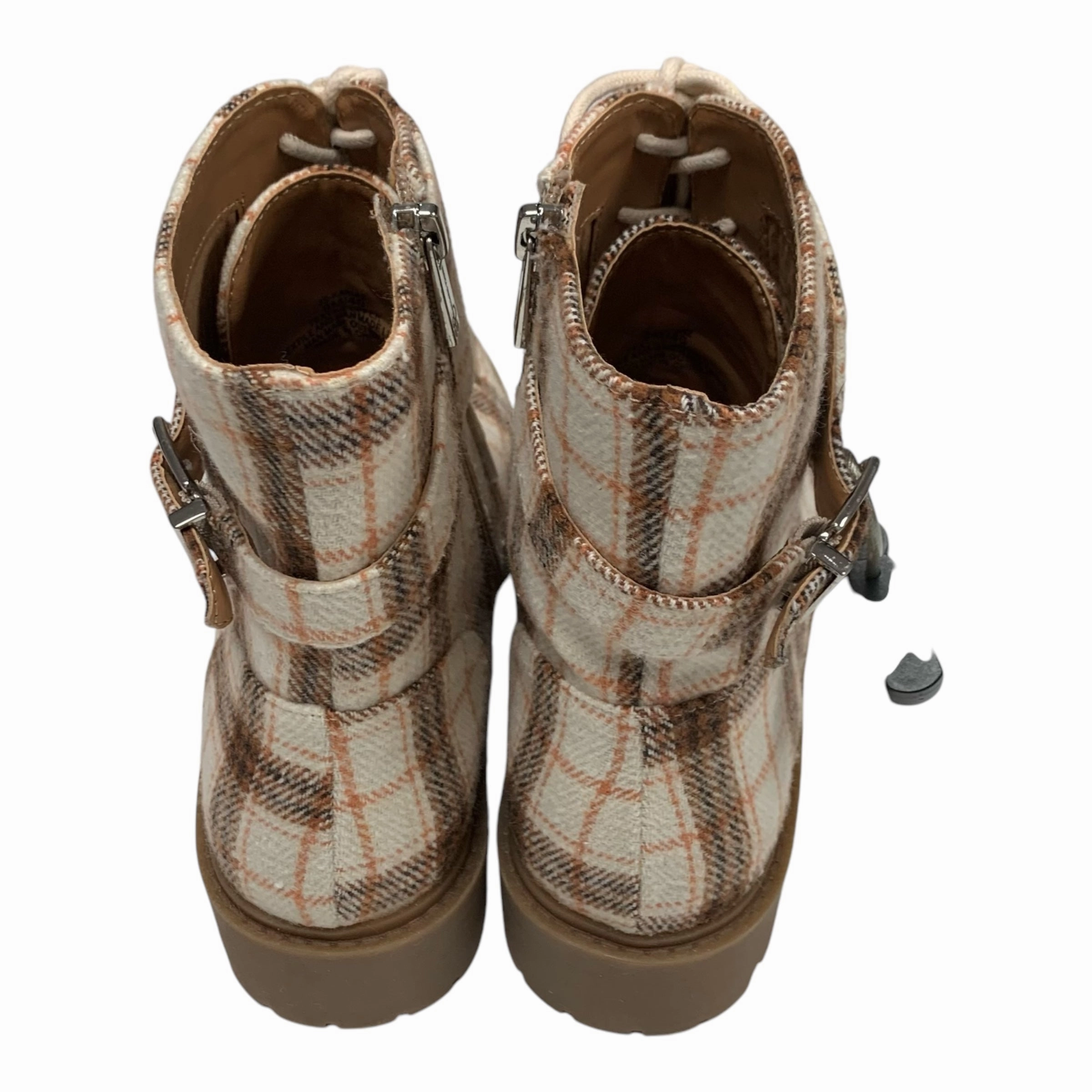 Boots Ankle Heels By Jessica Simpson In Plaid Pattern, Size: 9
