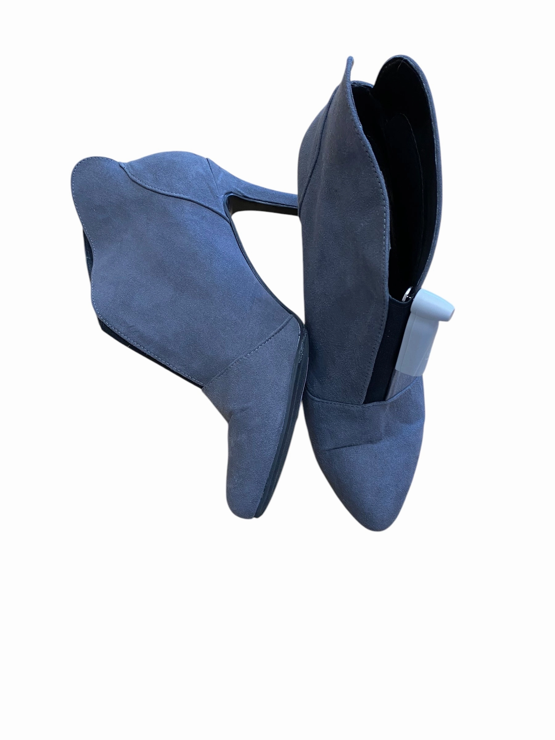 Boots Ankle Heels By Madeline In Grey, Size: 8.5