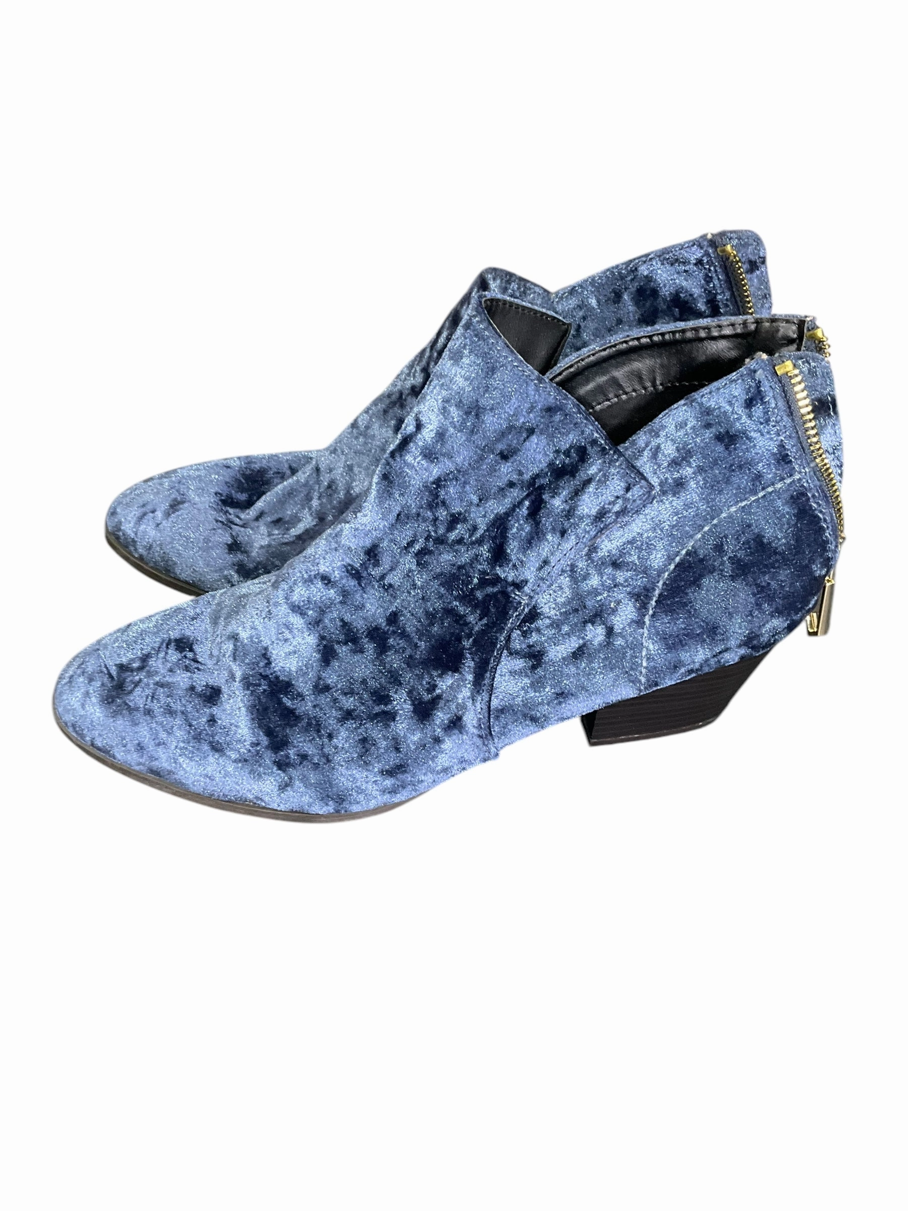Boots Ankle Heels By Qupid In Blue, Size: 10