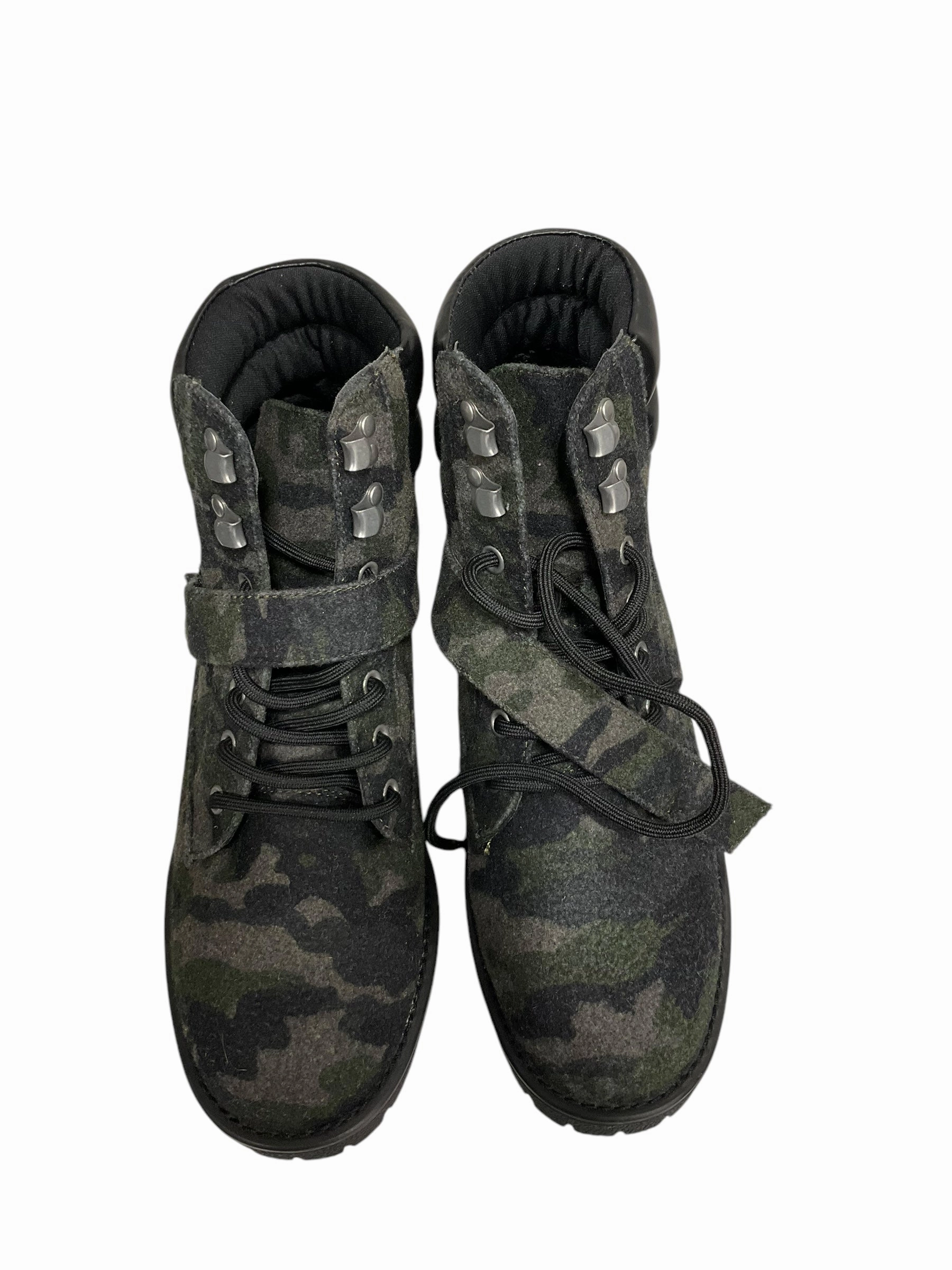 Boots Ankle Heels By Sugar In Camouflage Print, Size: 8