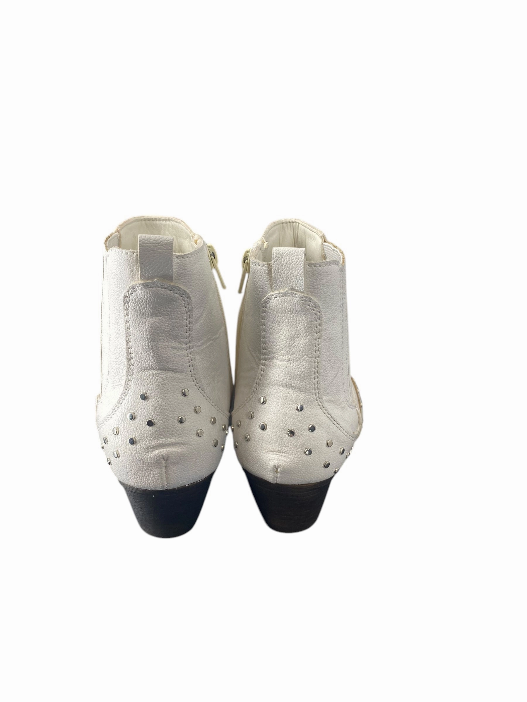Boots Ankle Heels By Sugar In White, Size: 9