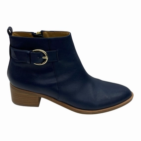 Boots Ankle Heels By Talbots In Blue, Size:6.5