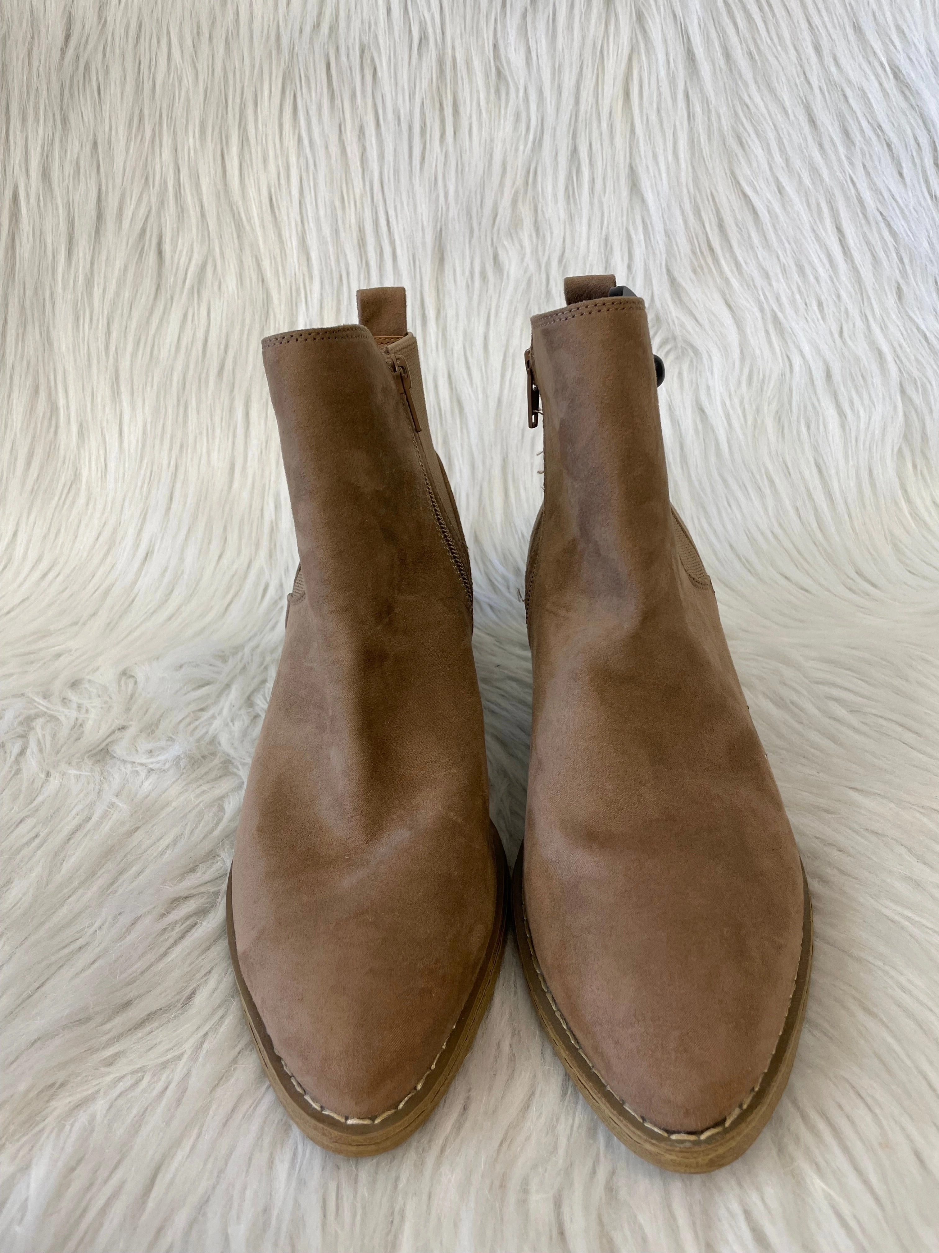 Boots Ankle Heels By Universal Thread In Tan, Size: 7.5