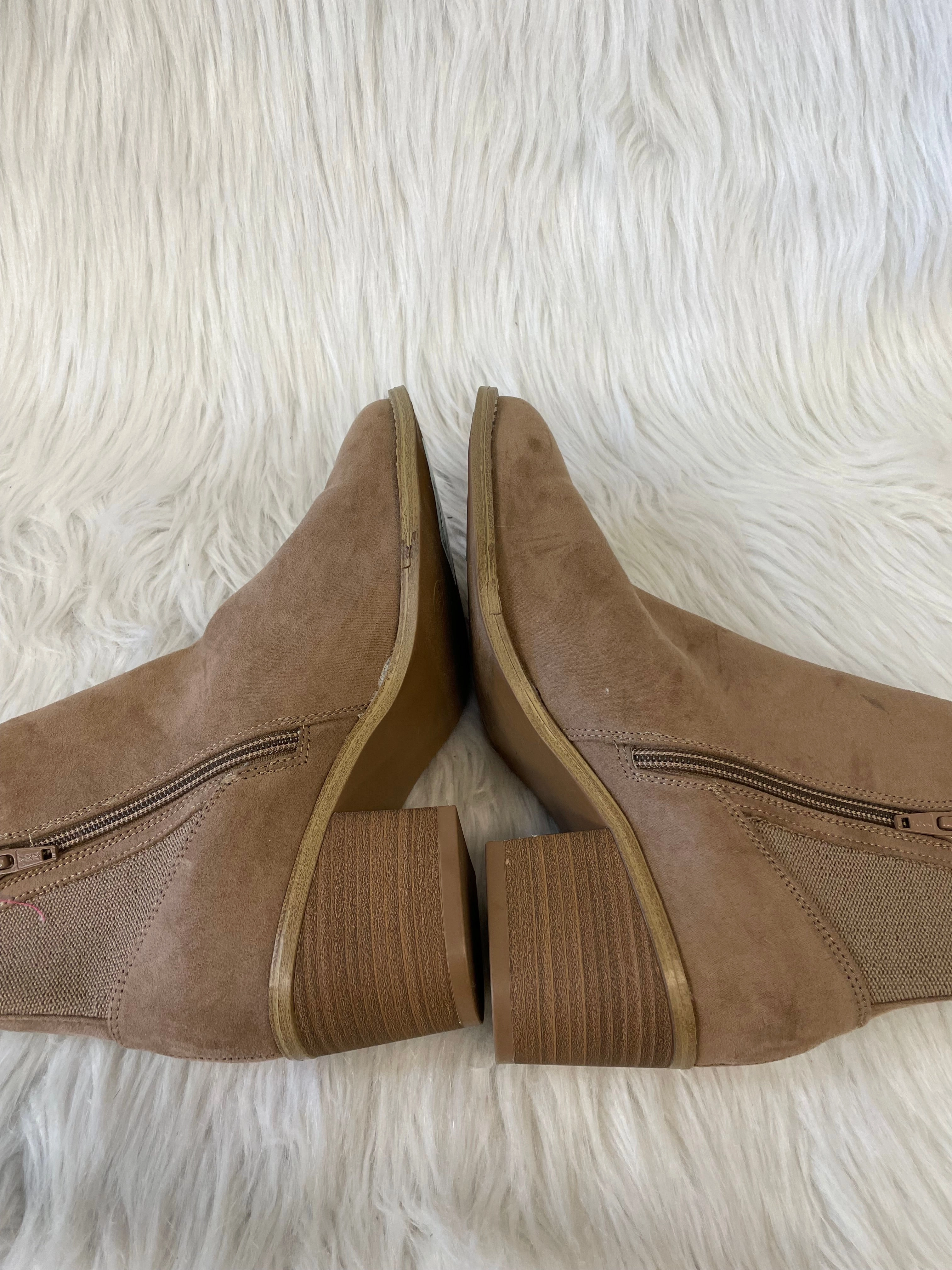 Boots Ankle Heels By Universal Thread In Tan, Size: 7.5