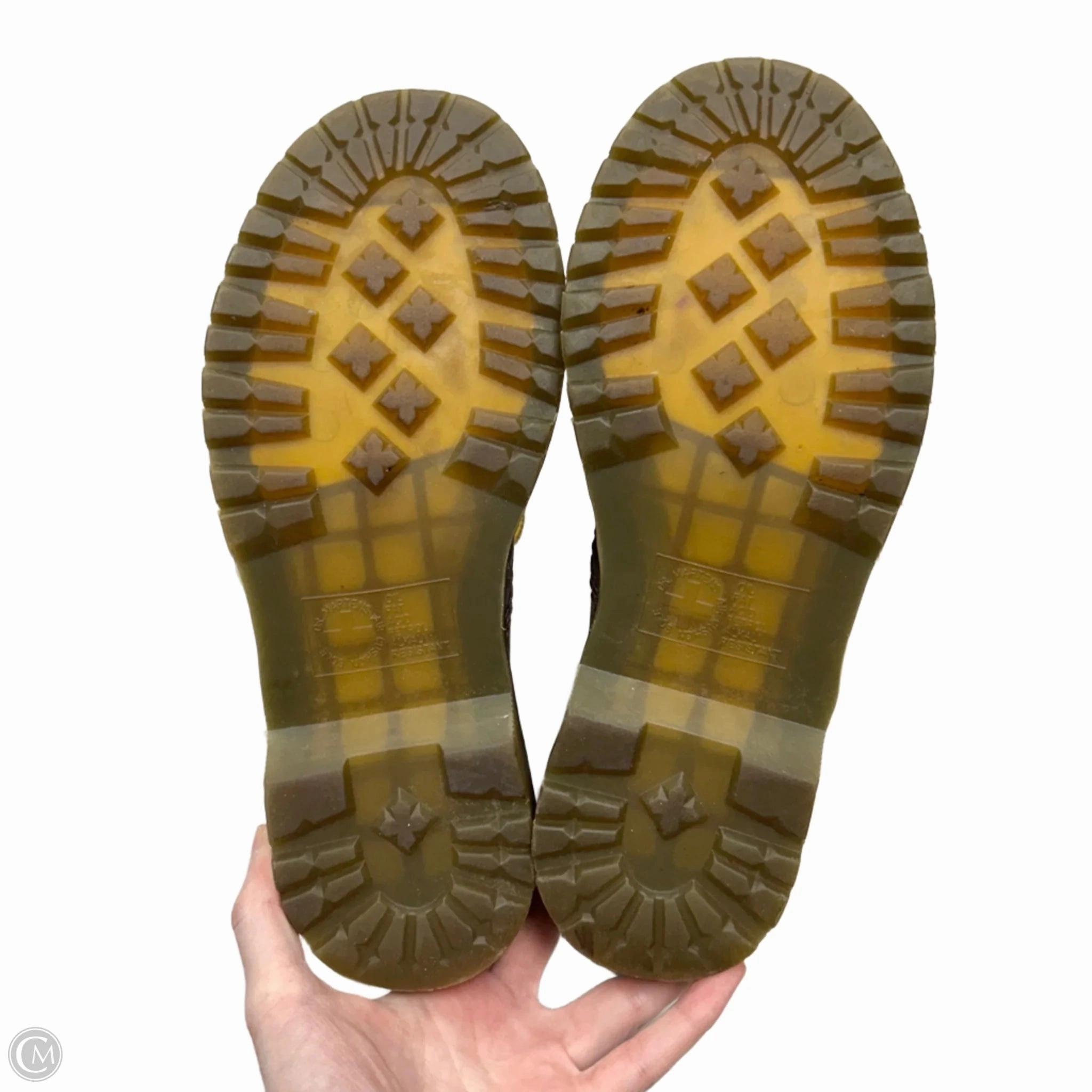 Boots Combat By Dr Martens In Brown & Yellow, Size: 7