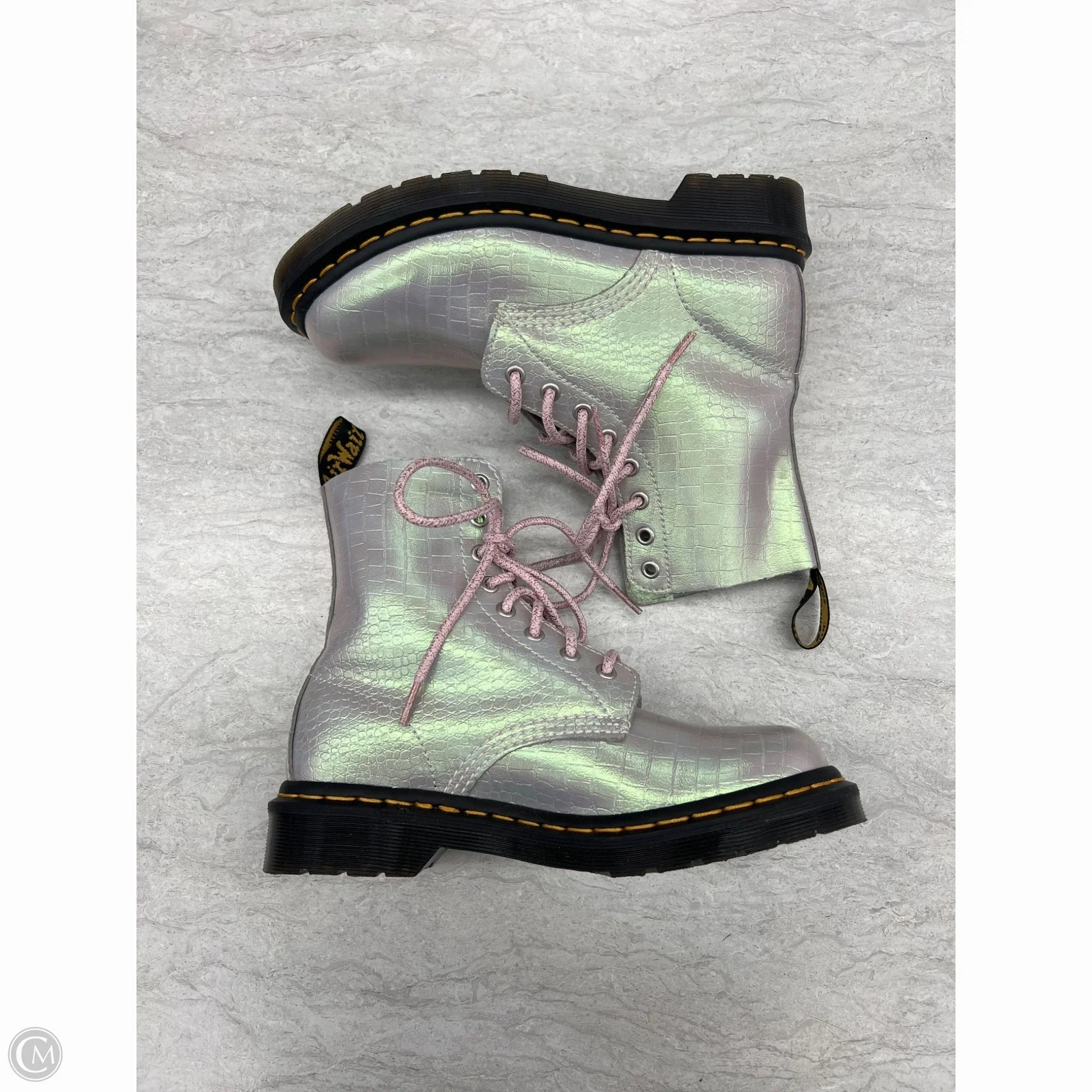 Boots Combat By Dr Martens In Snakeskin Print, Size: 7