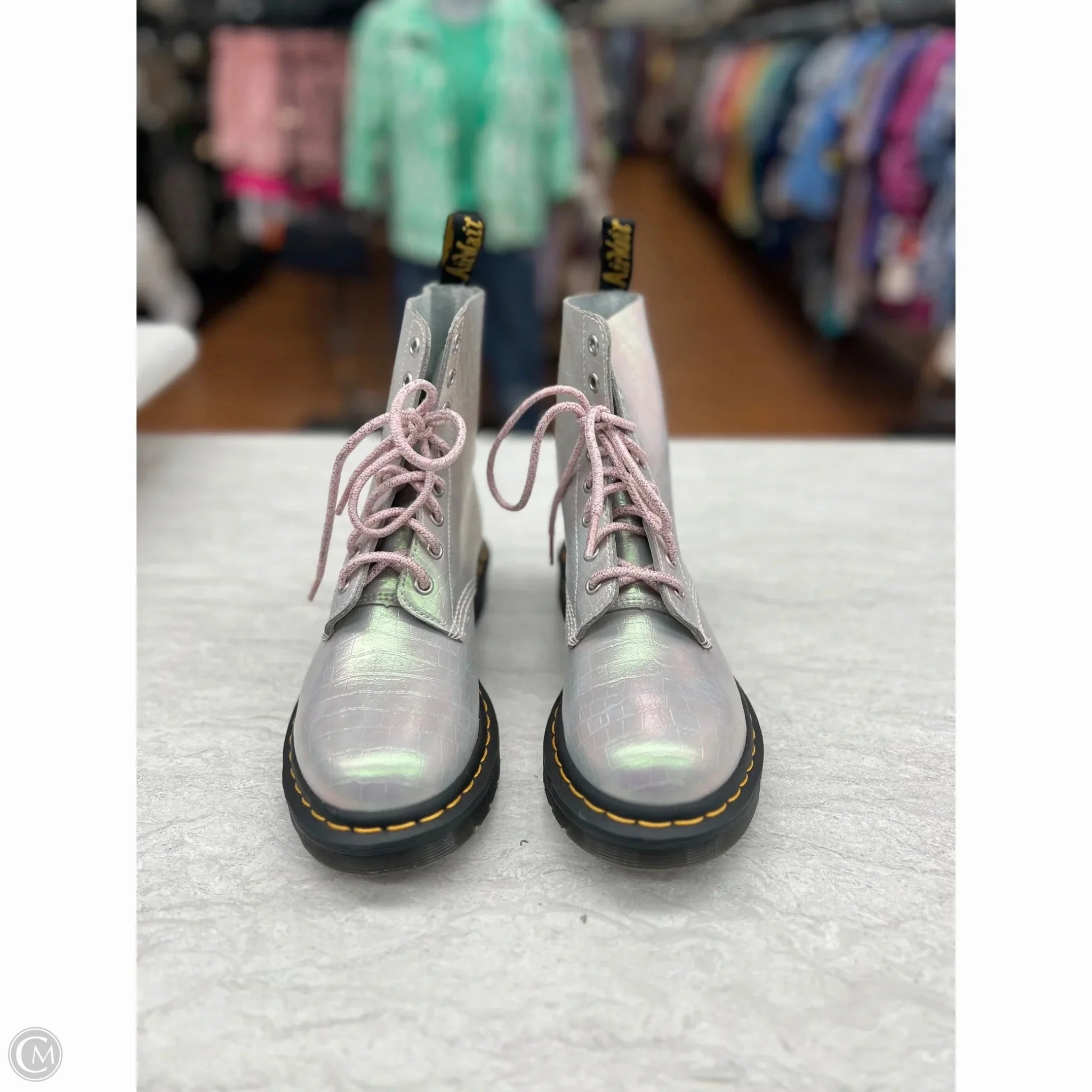 Boots Combat By Dr Martens In Snakeskin Print, Size: 7
