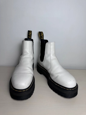 Boots Combat By Dr Martens In White, Size: 10