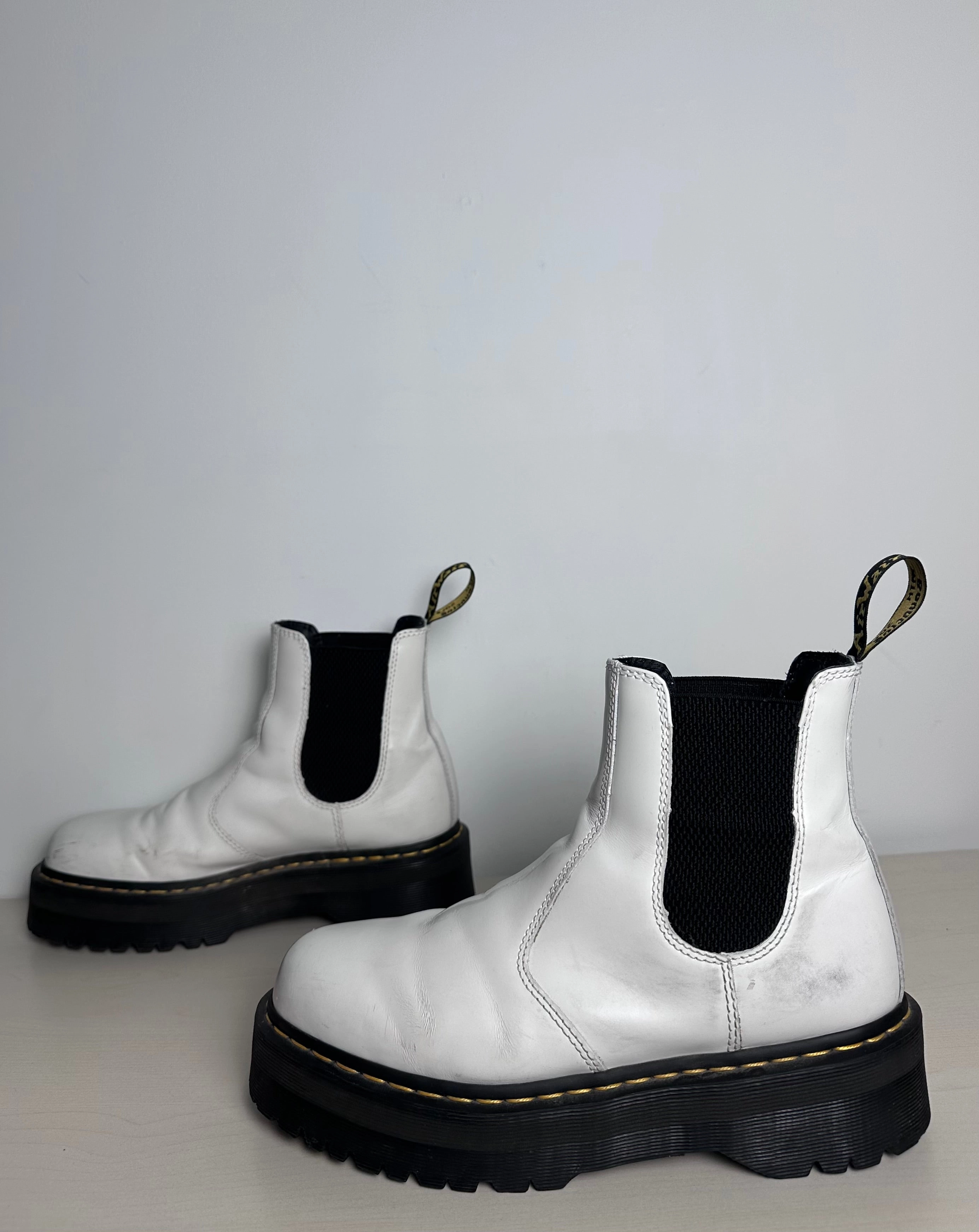 Boots Combat By Dr Martens In White, Size: 10