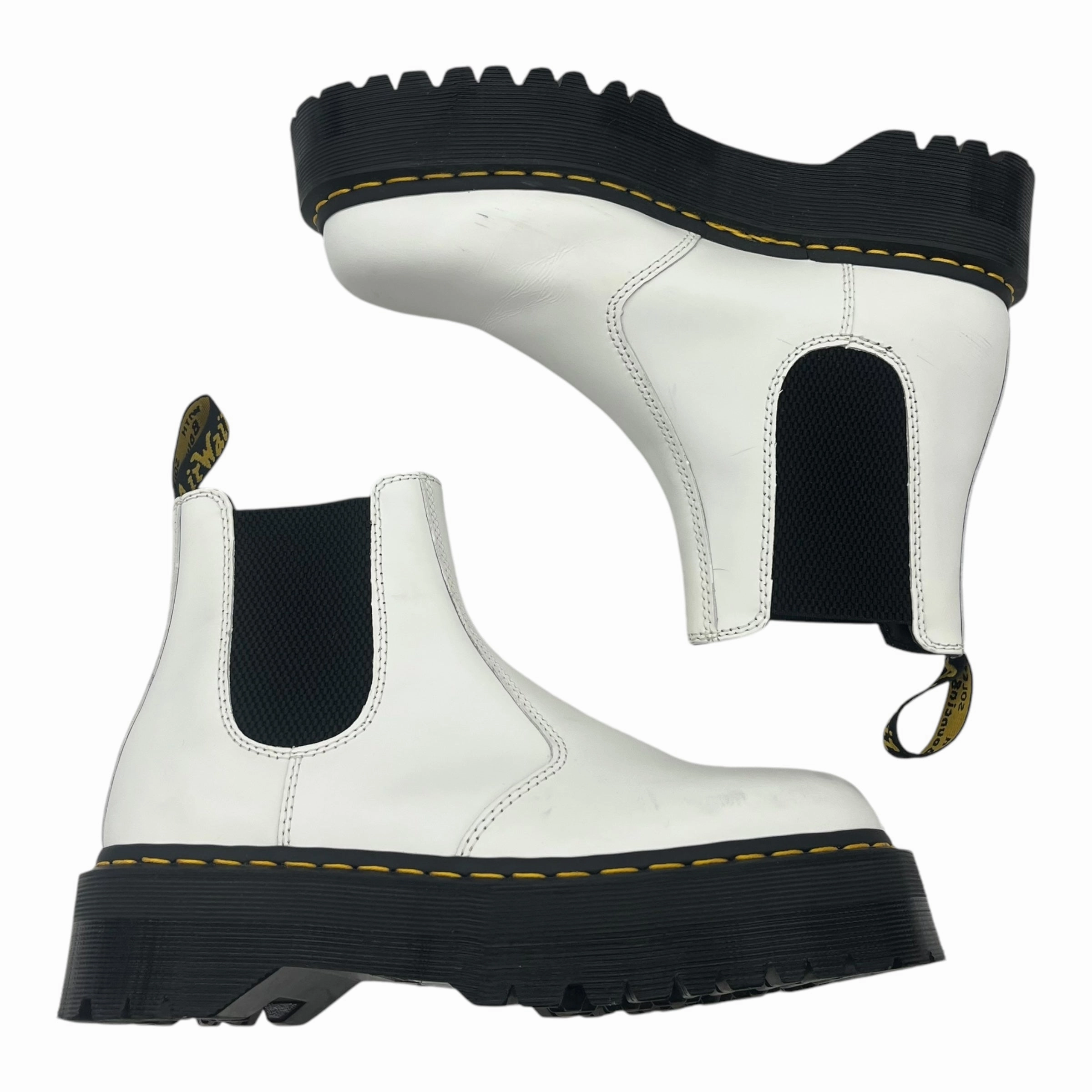 Boots Combat By Dr Martens In White, Size:10