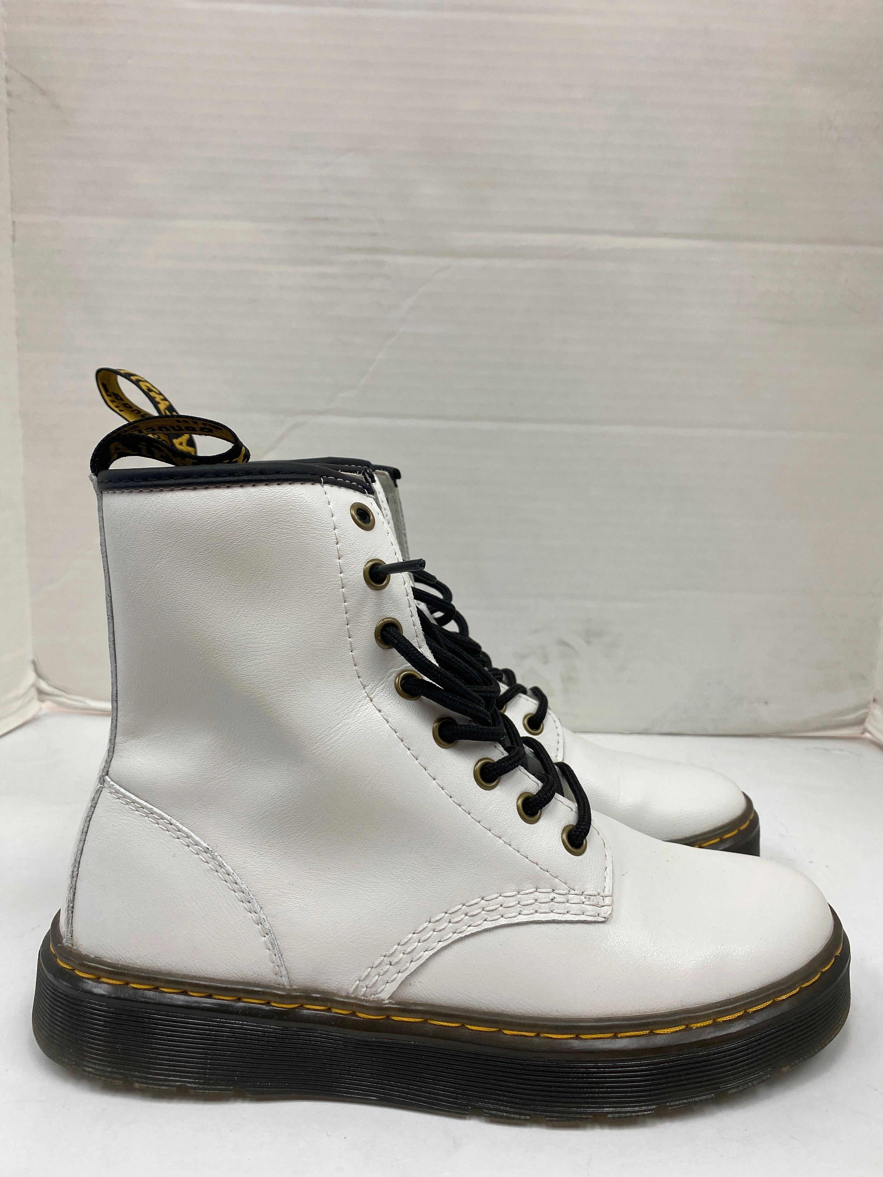 Boots Combat By Dr Martens In White, Size: 8