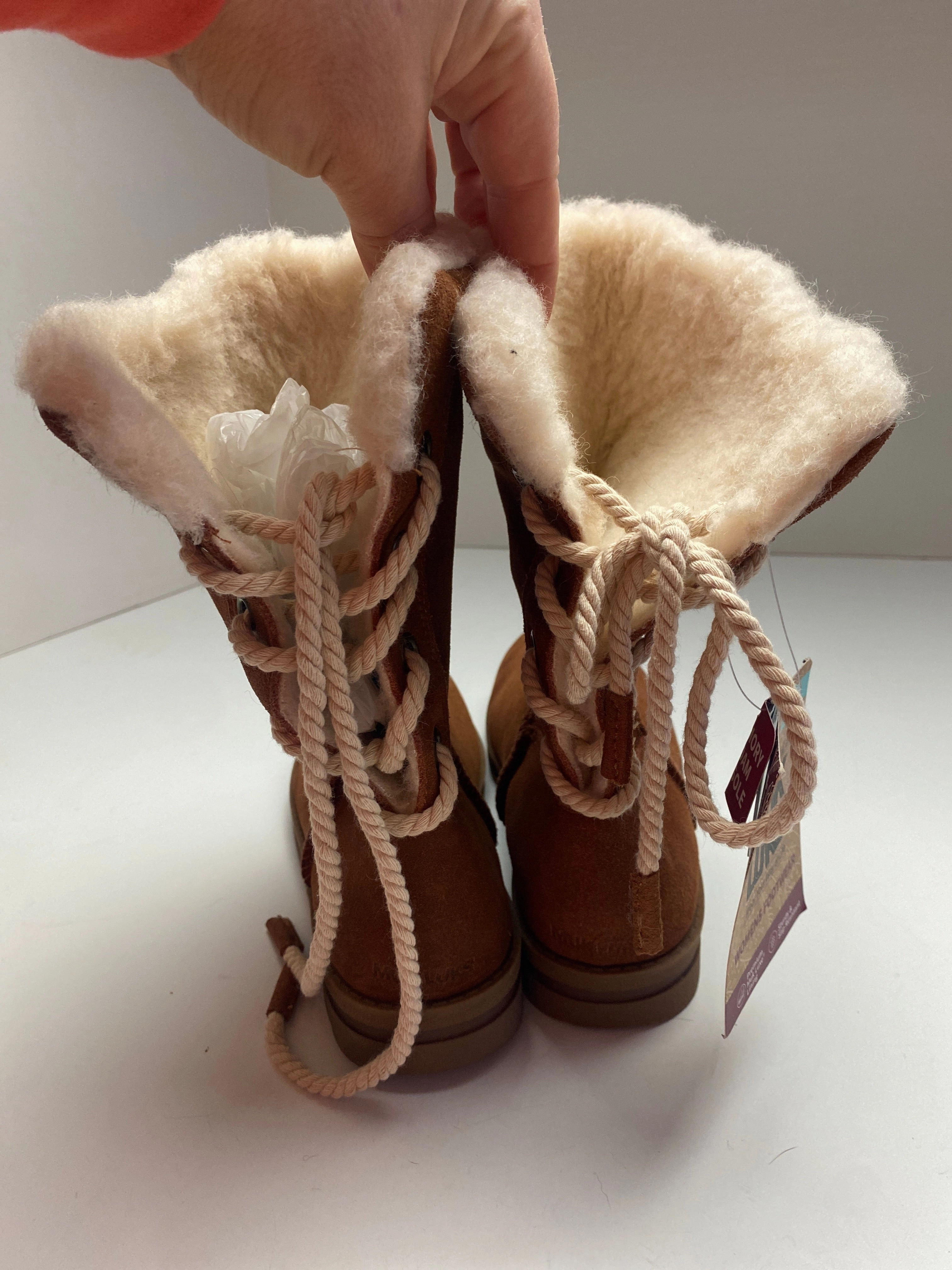 Boots Mid-calf Flats By Muk Luks In Brown, Size: 6