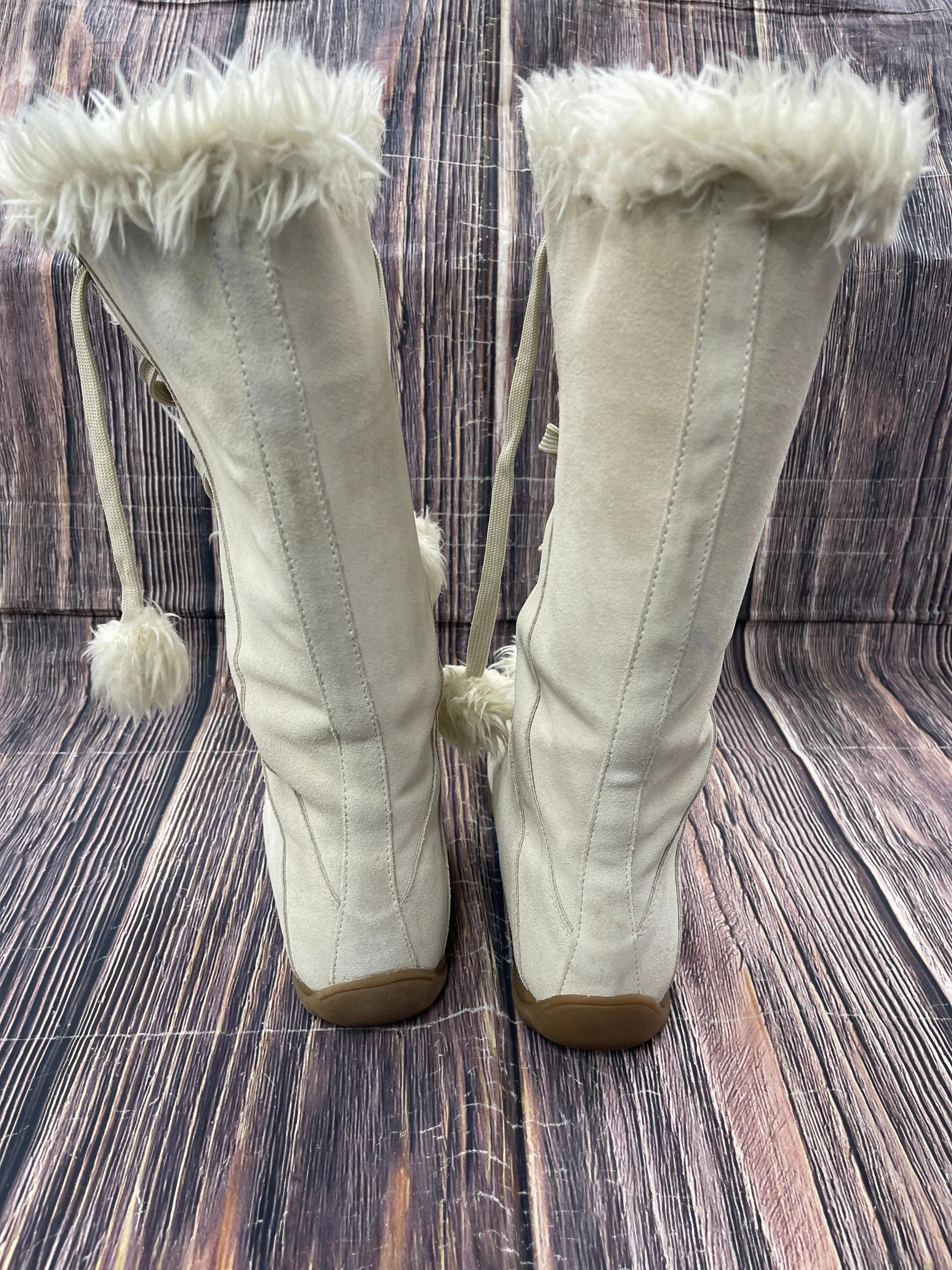 Boots Mid-calf Flats By Sporto In Cream, Size: 10