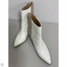 Boots Mid-calf Heels By Clothes Mentor In Cream & Tan, Size: 8.5