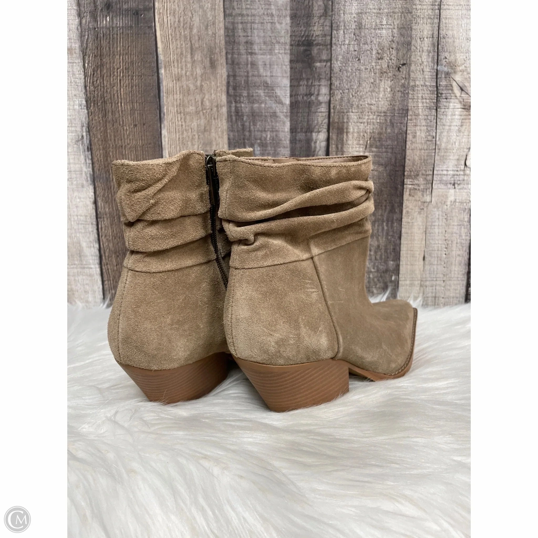 Boots Mid-calf Heels By Vince Camuto In Brown, Size: 7