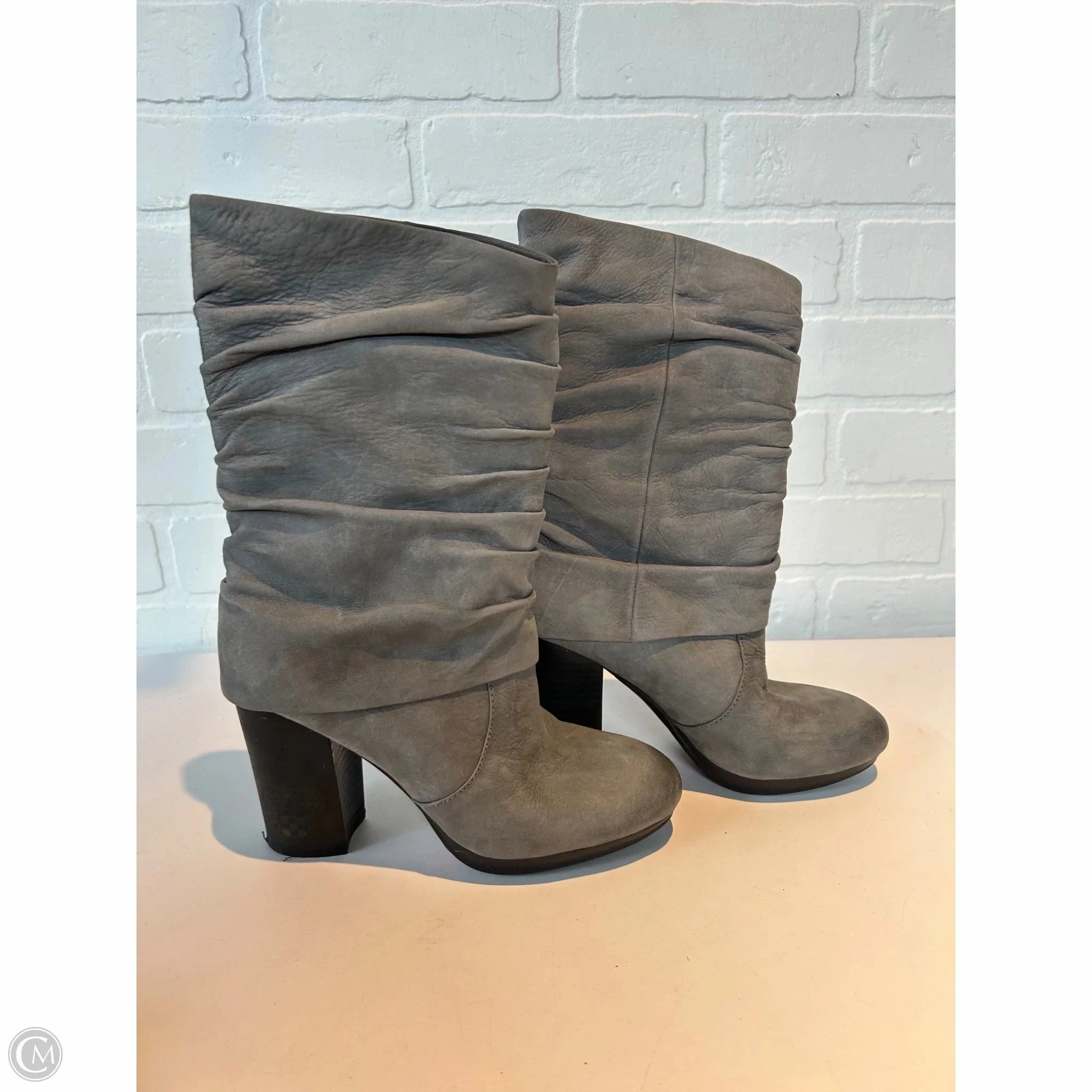 Boots Mid-calf Heels By Vince Camuto In Grey, Size: 5.5
