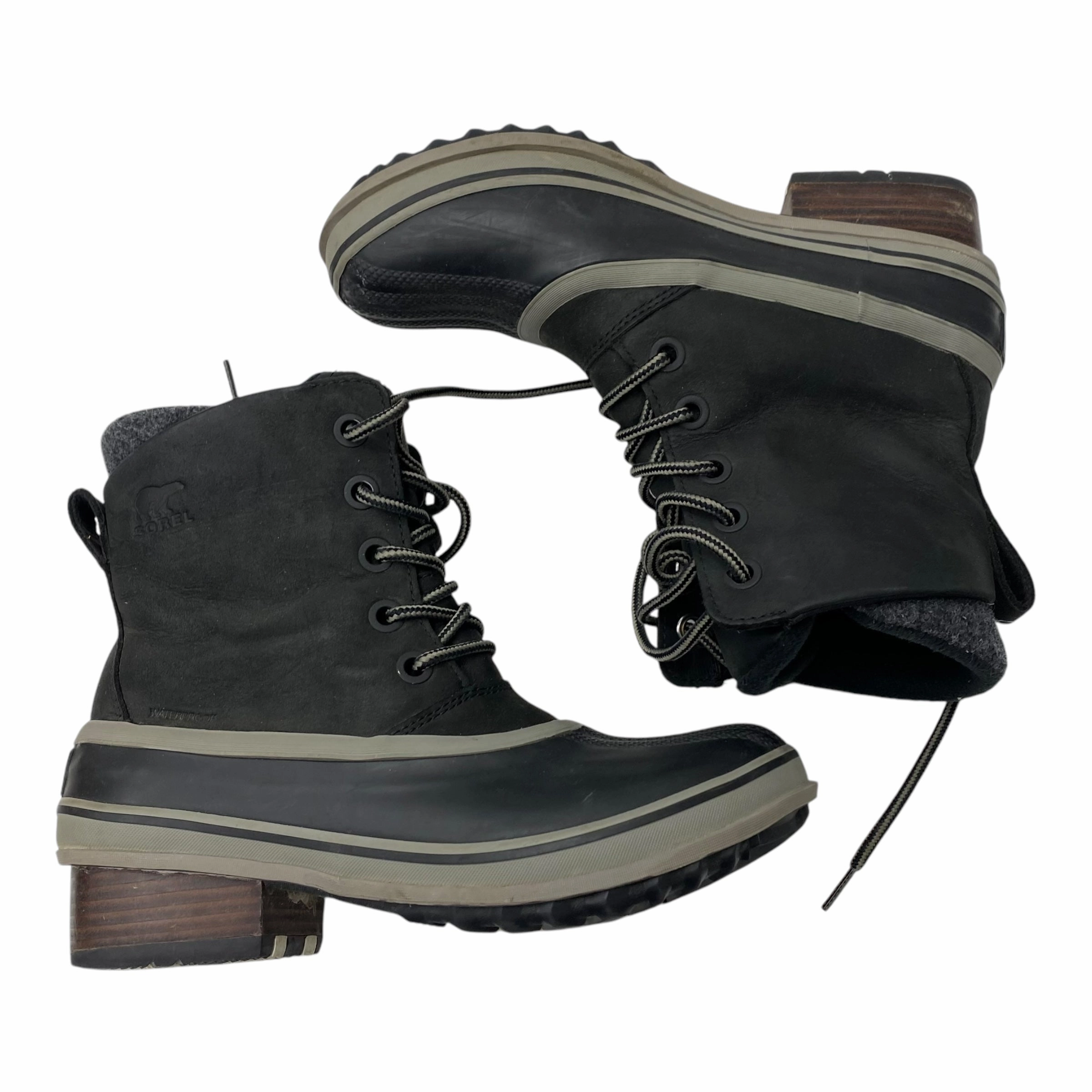 Boots Snow By Sorel In Black, Size:9