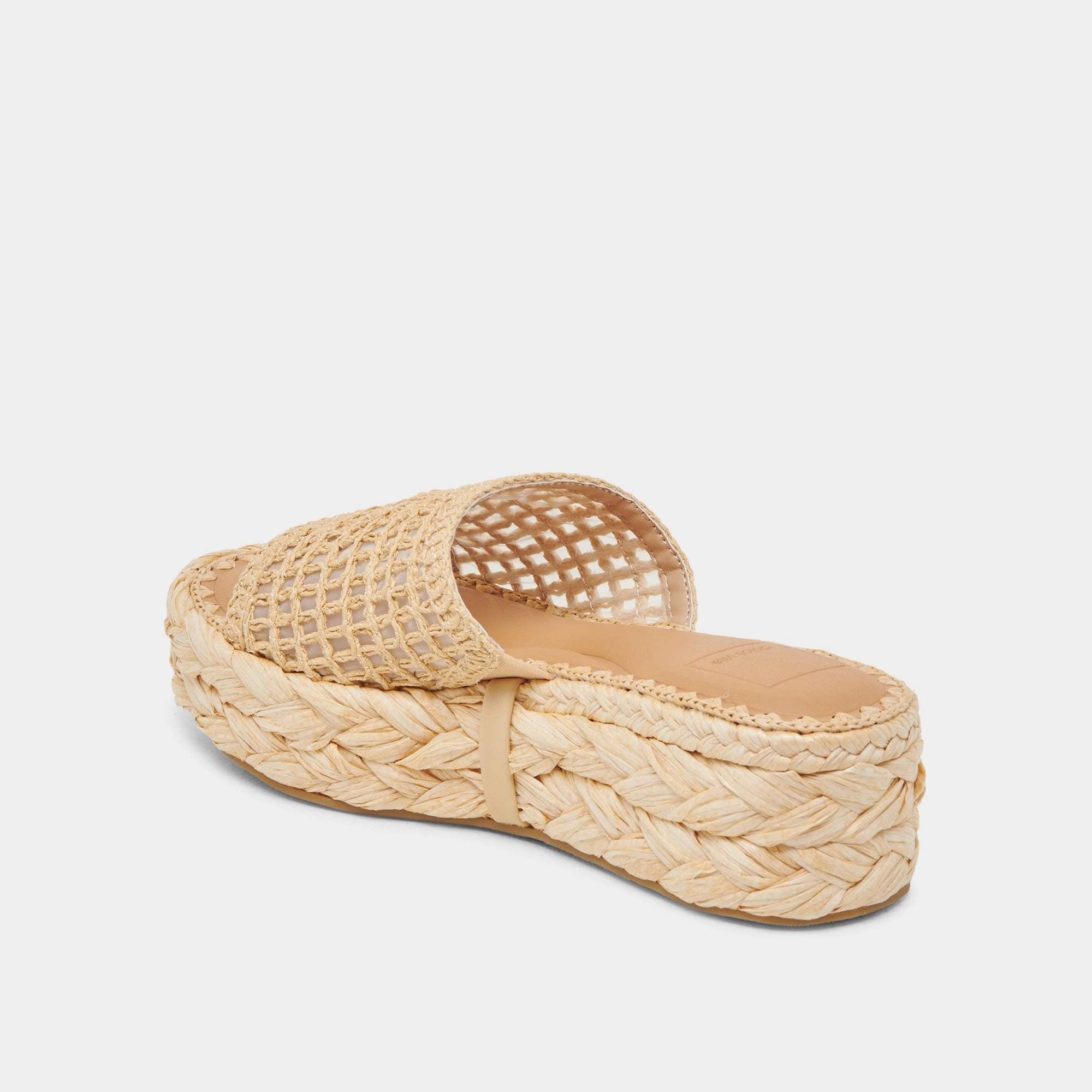 CHAVI MESH SANDALS NATURAL WOVEN RAFFIA