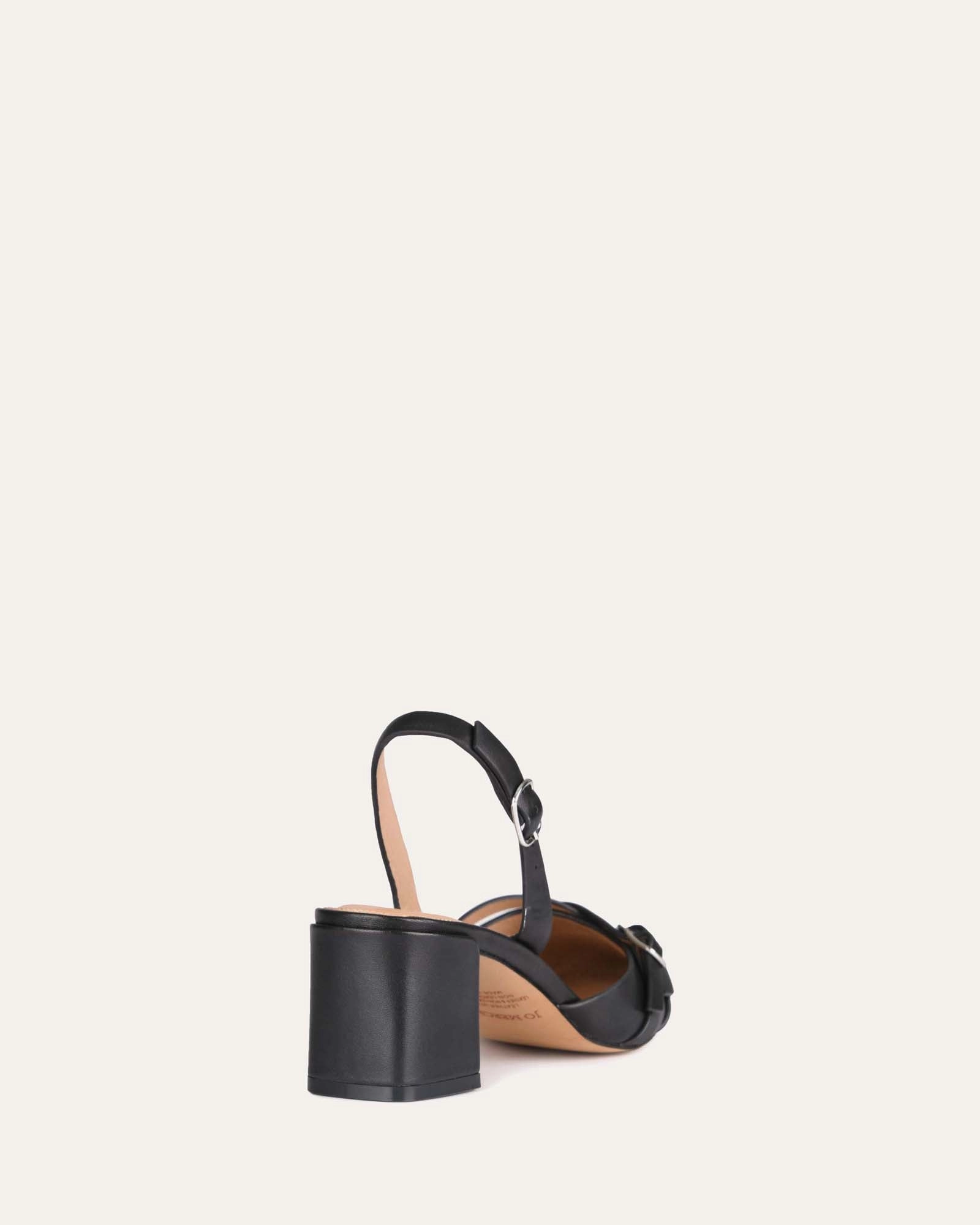 COBY LOW HEELS BLACK LEATHER