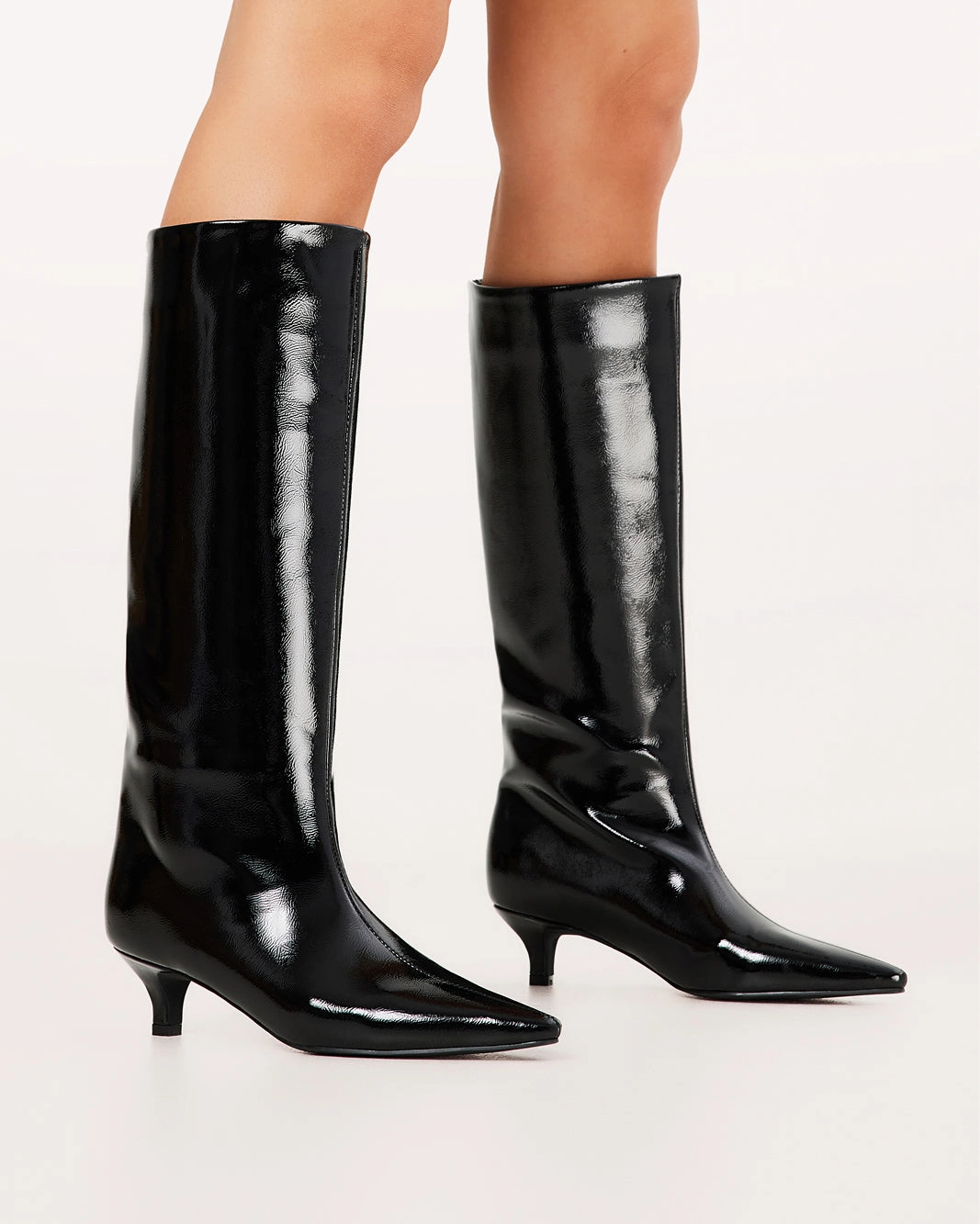 ELSPETH - BLACK CRINKLE PATENT