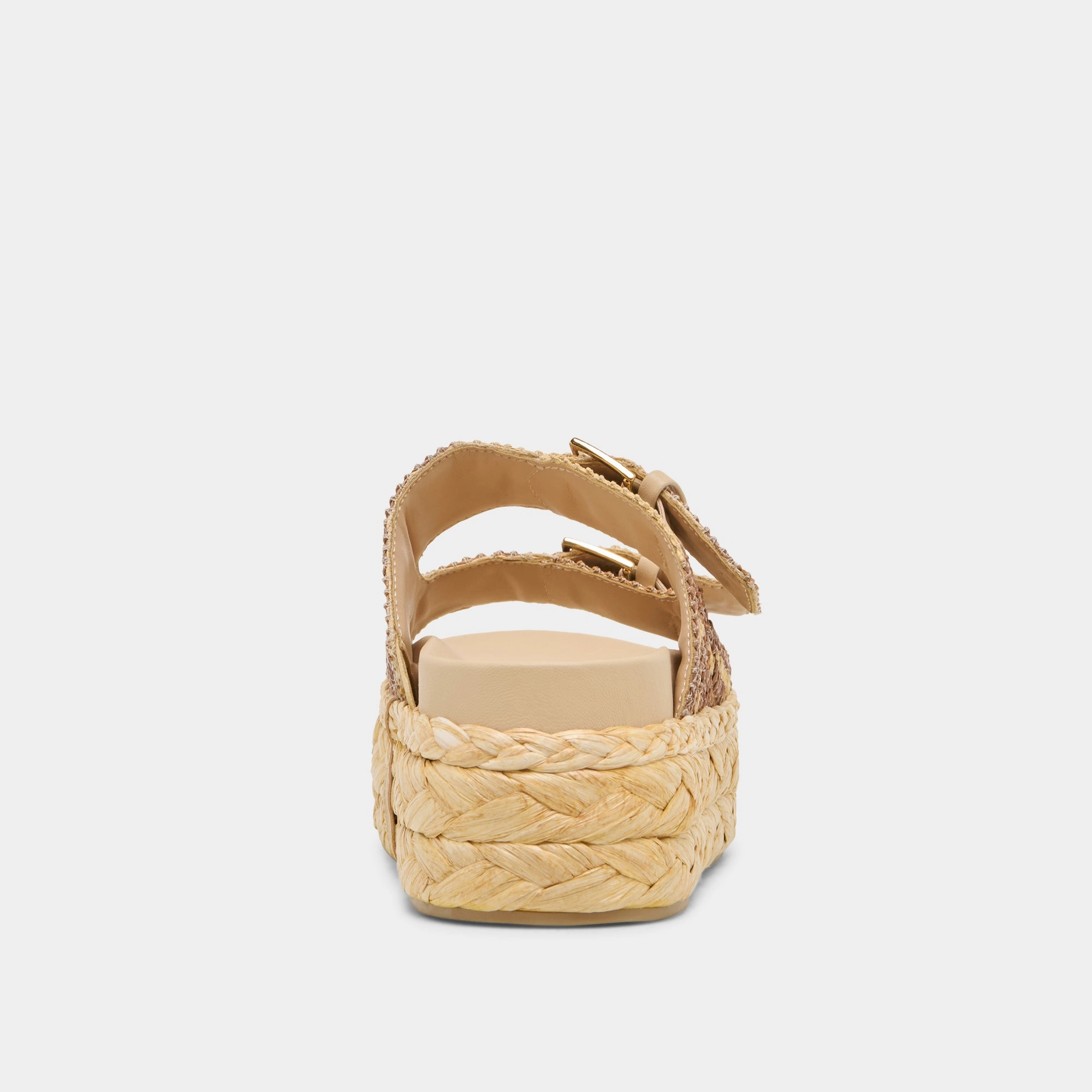 FALYN SANDALS BROWN NATURAL WOVEN RAFFIA