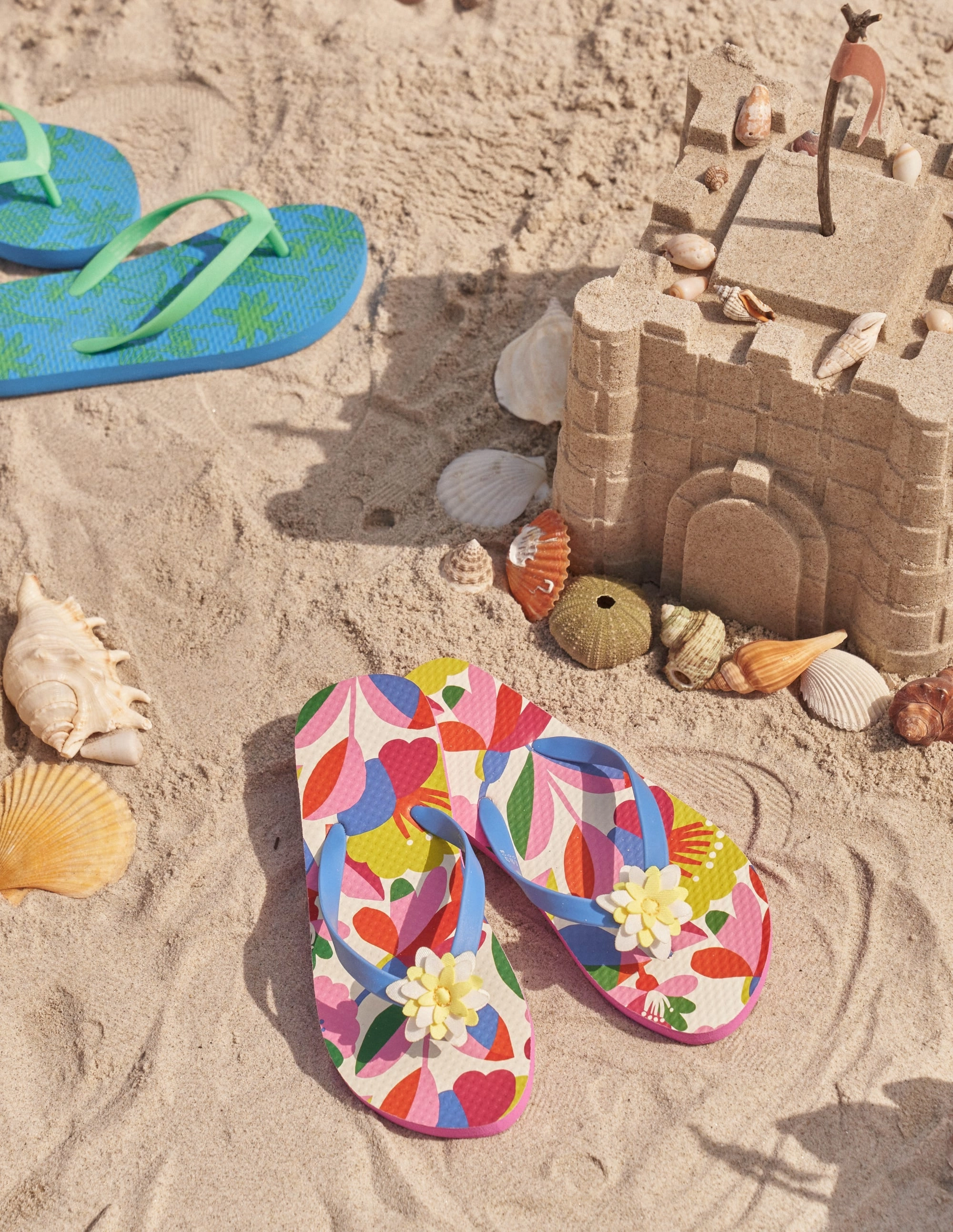 Flip Flops (Girls)-Multi Floral