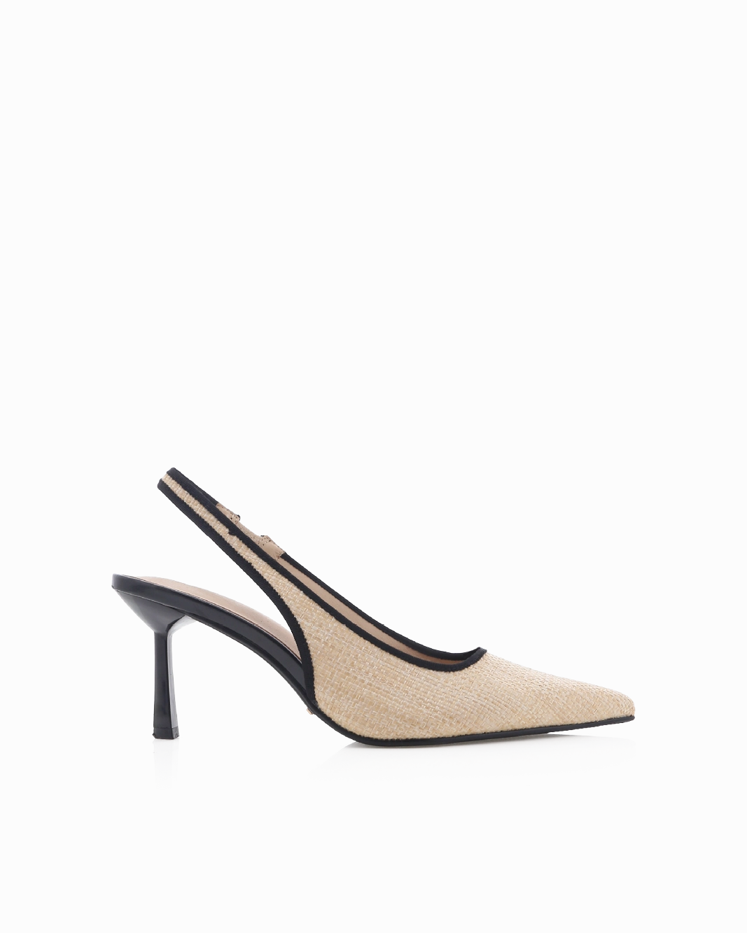 IVIE - NATURAL RAFFIA-BLACK