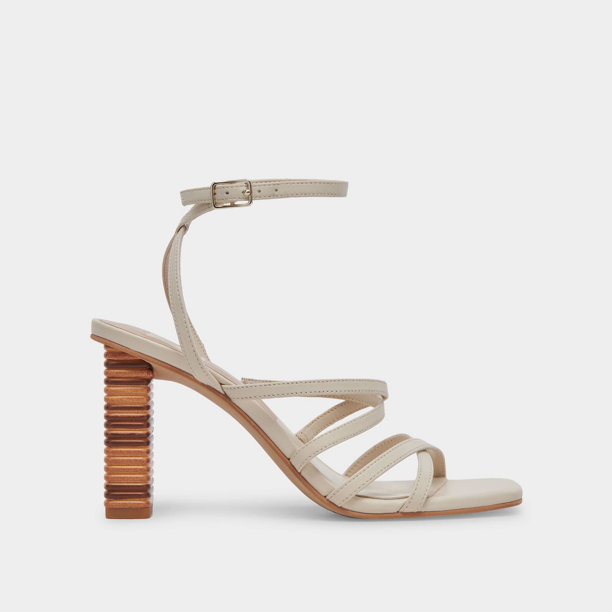 JENKO HEELS IVORY LEATHER