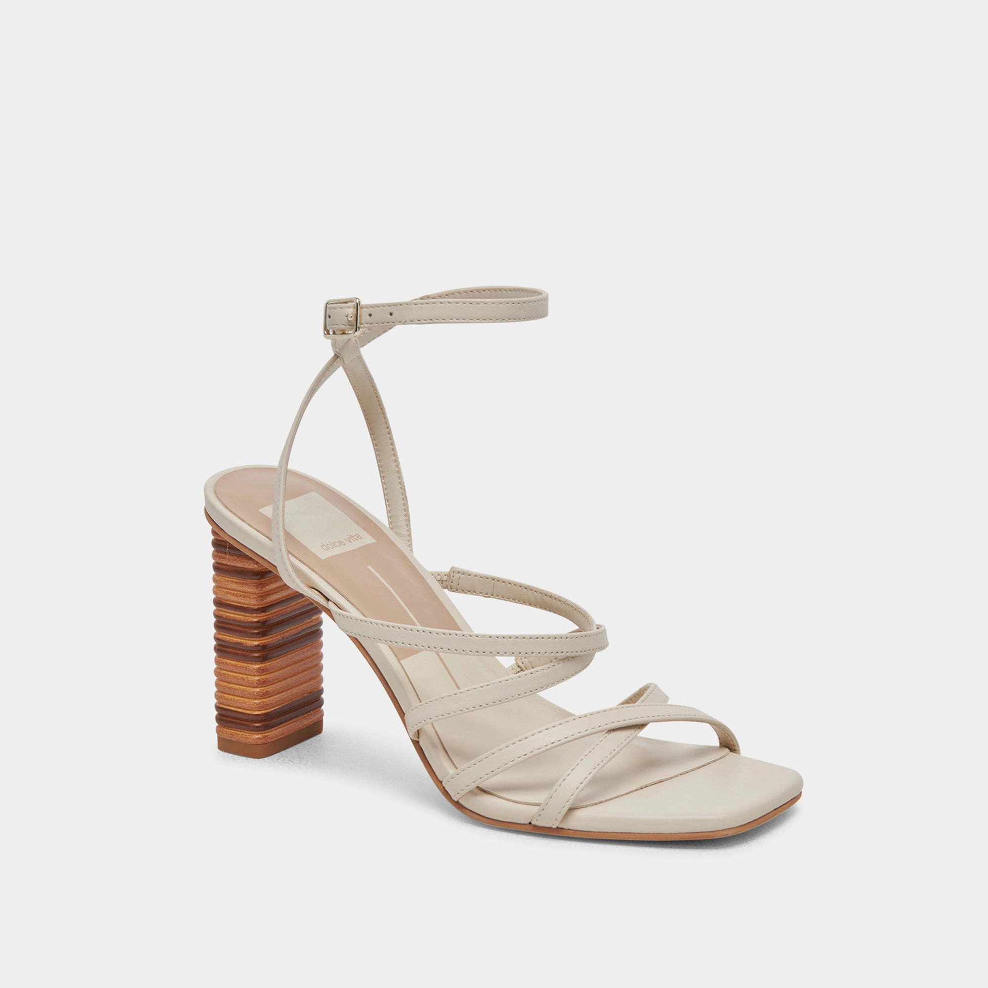 JENKO HEELS IVORY LEATHER