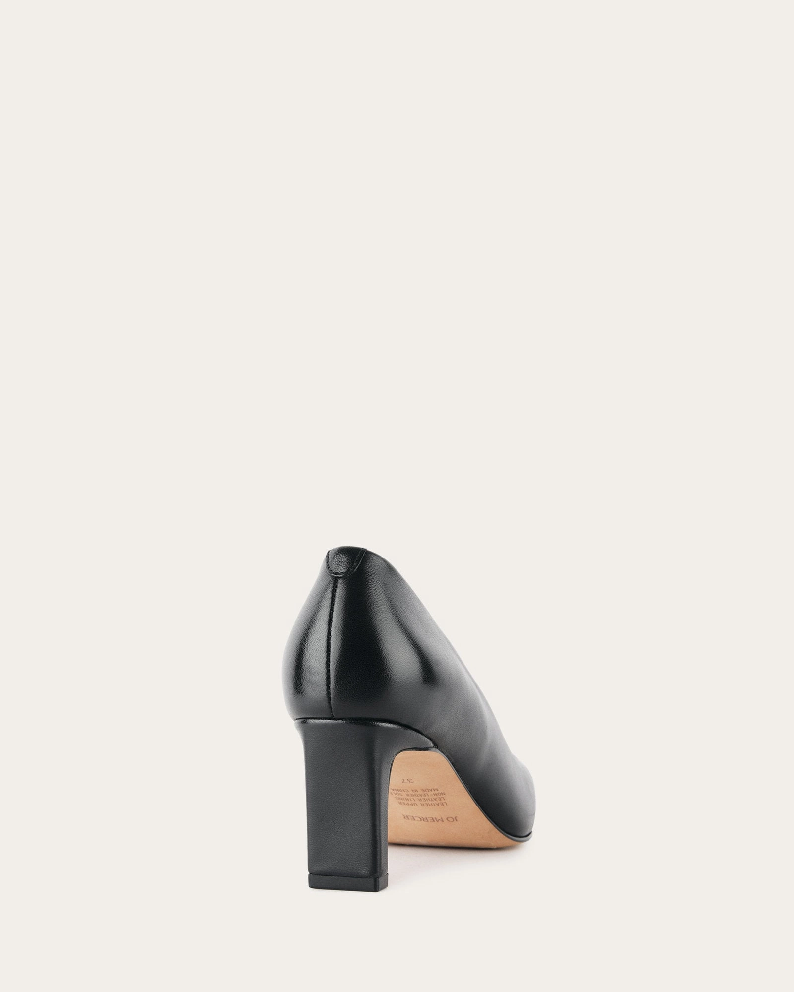 JULIE MID HEELS BLACK LEATHER