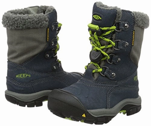 Keen Unisex-Kinder Basin WP Trekking-& Wanderstiefel. Blau (Midnight Navy/Macaw). 32/33 EU