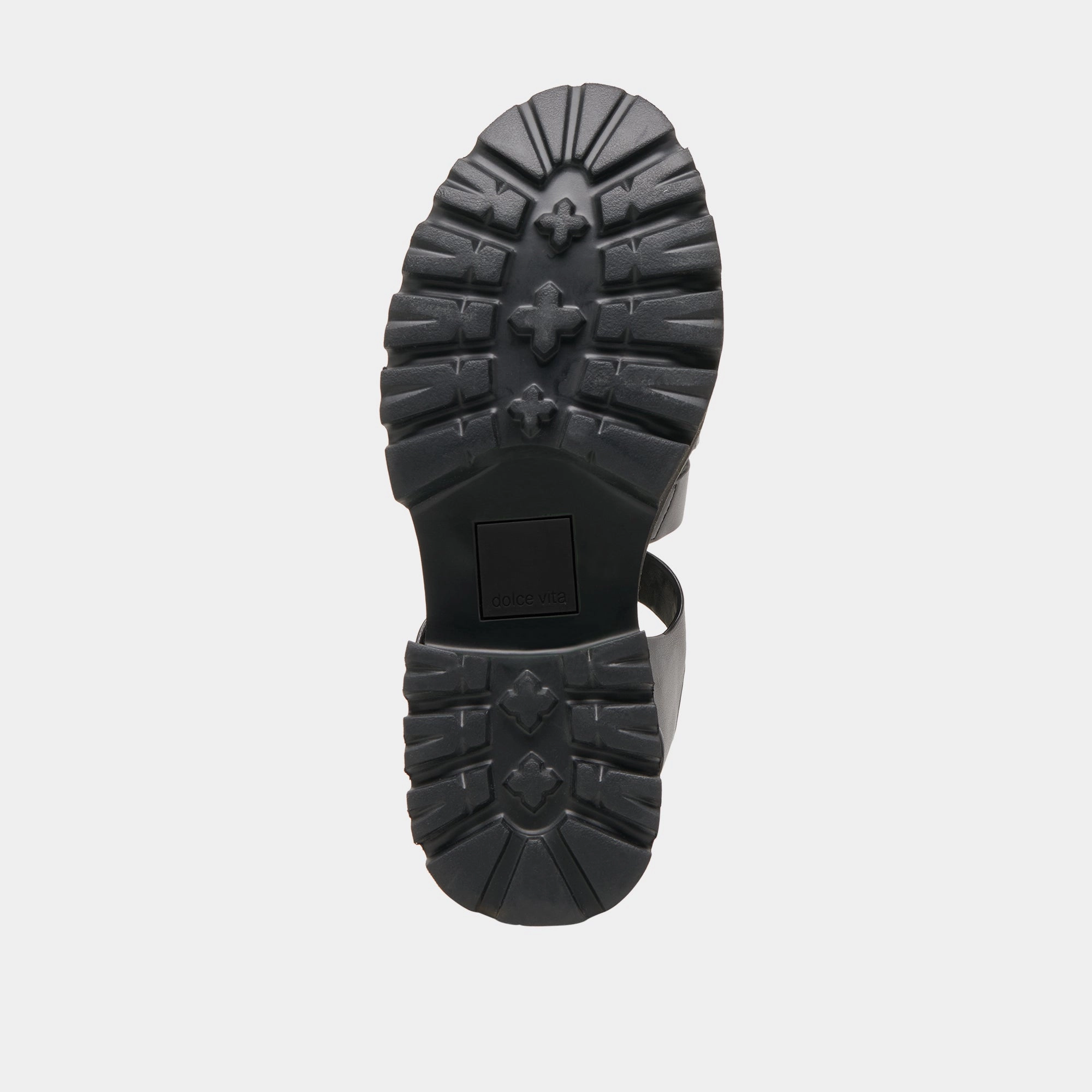 LASLY TONAL SANDALS BLACK LEATHER