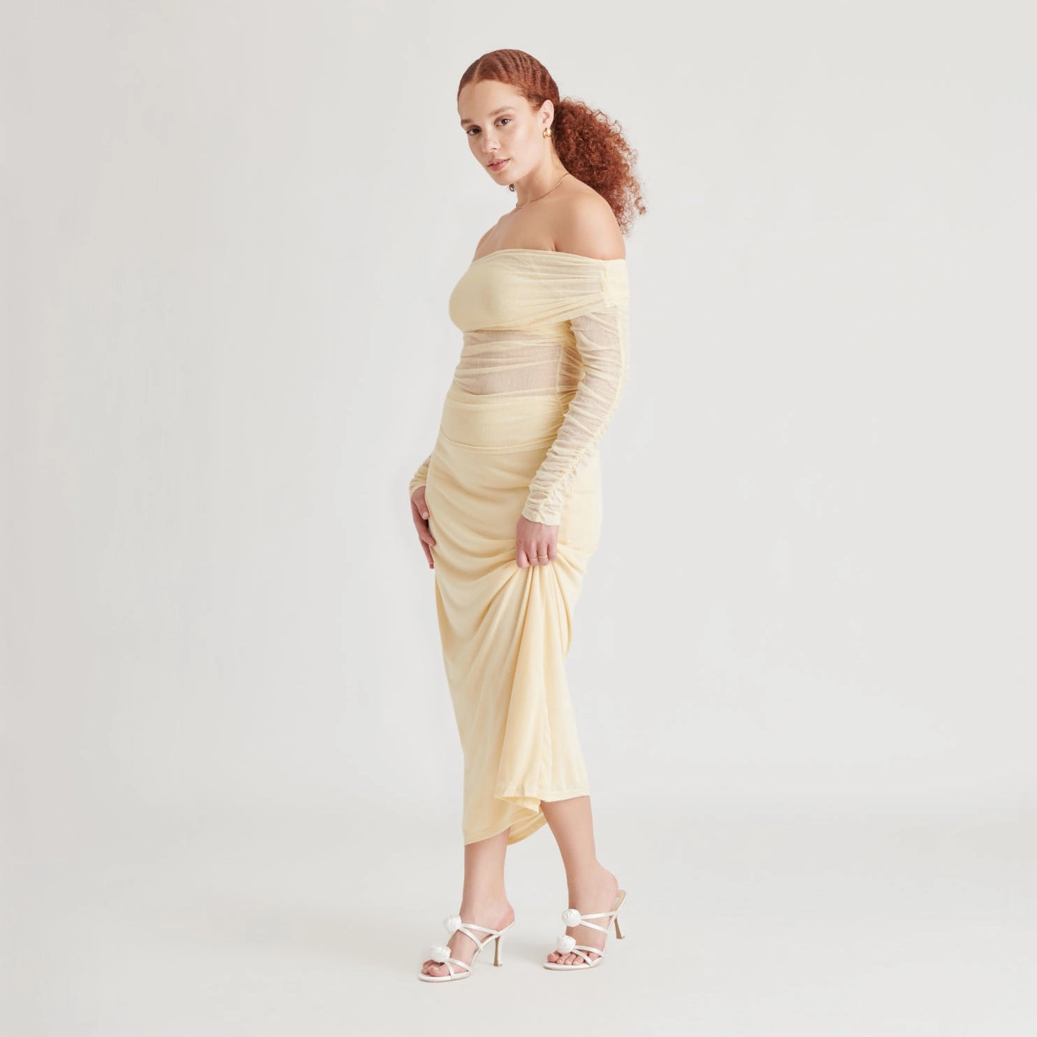 LINZY HEELS TRUE WHITE SATIN