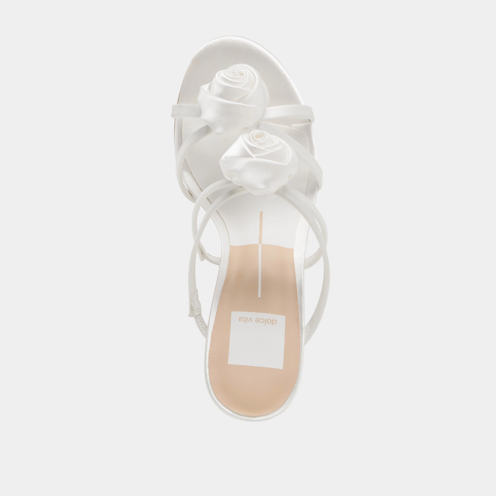 LINZY HEELS TRUE WHITE SATIN