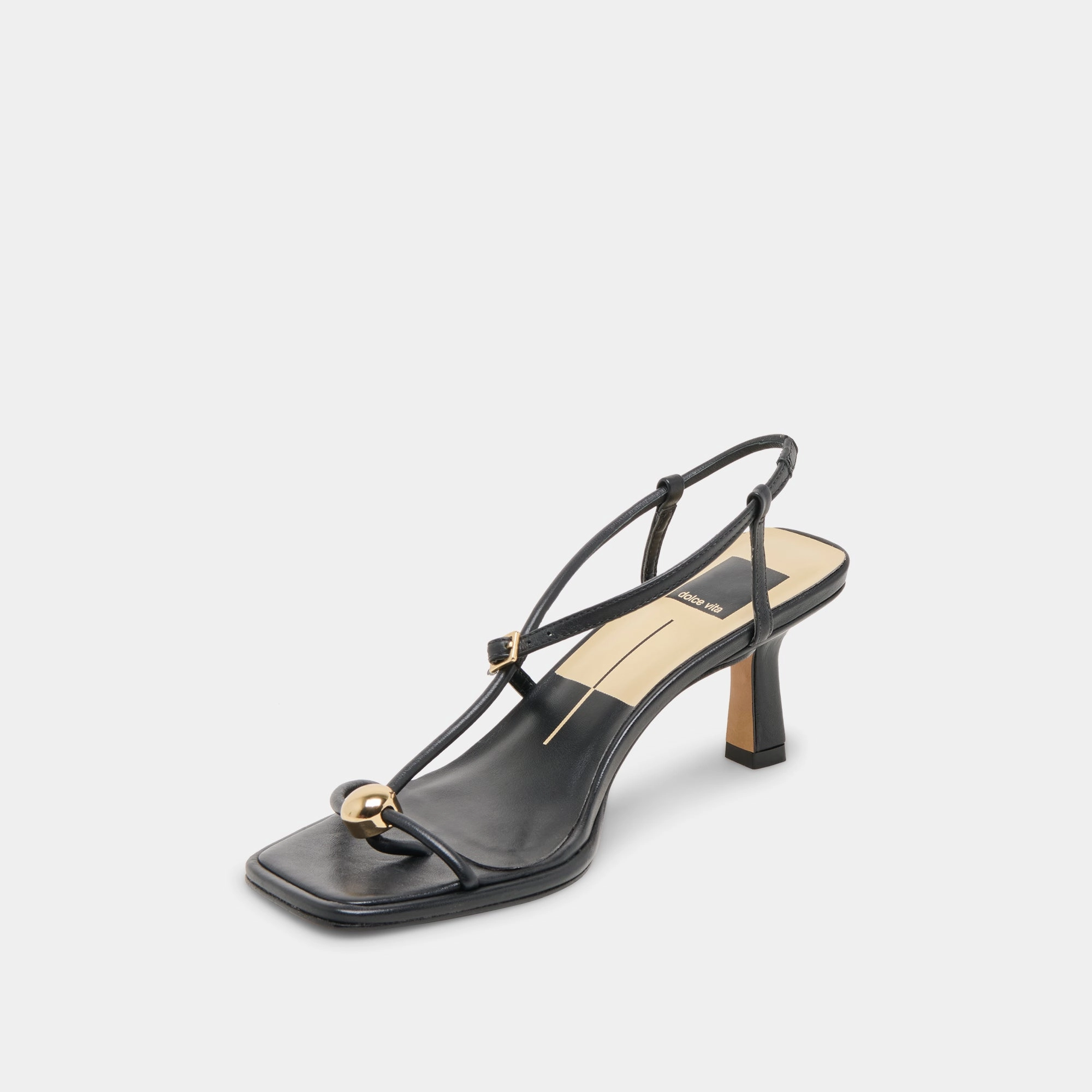 MYLEE HEELS BLACK LEATHER