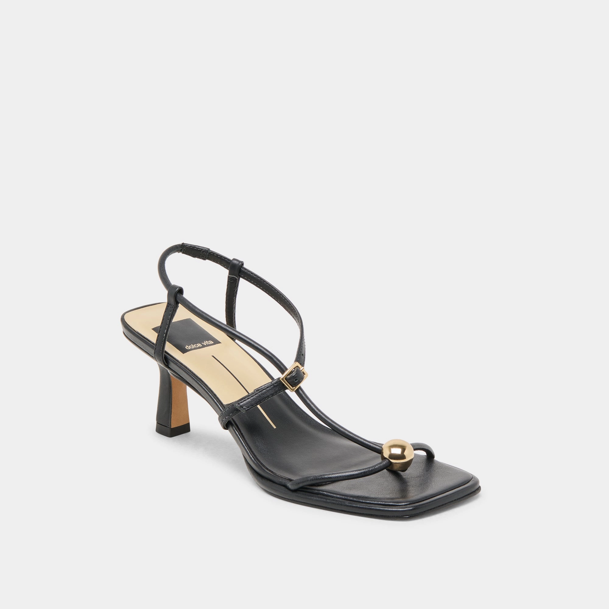 MYLEE HEELS BLACK LEATHER